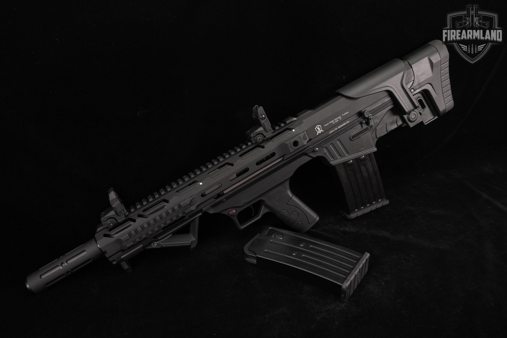 Vezir Arms Carrera B100 12-Gauge 18.5" Black Chrome B-100 AR AR12 +2 MAGS-img-2
