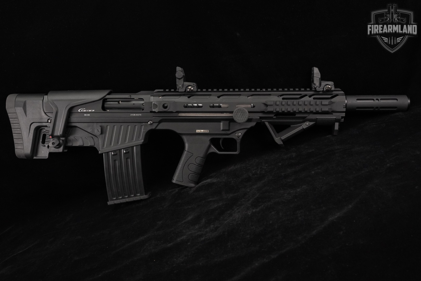 Vezir Arms Carrera B100 12-Gauge 18.5" Black Chrome B-100 AR AR12 +2 MAGS-img-3