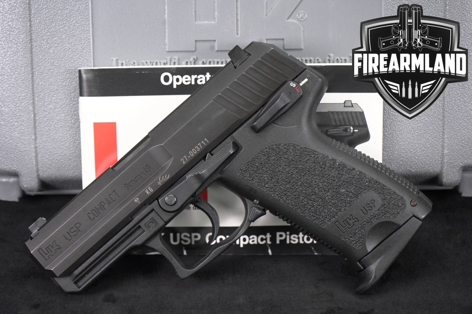 Heckler & Koch (H&K, HK) USP Compact 9mm, Variant 1 9mm Luger Black in Excellent Condition Thumbnail