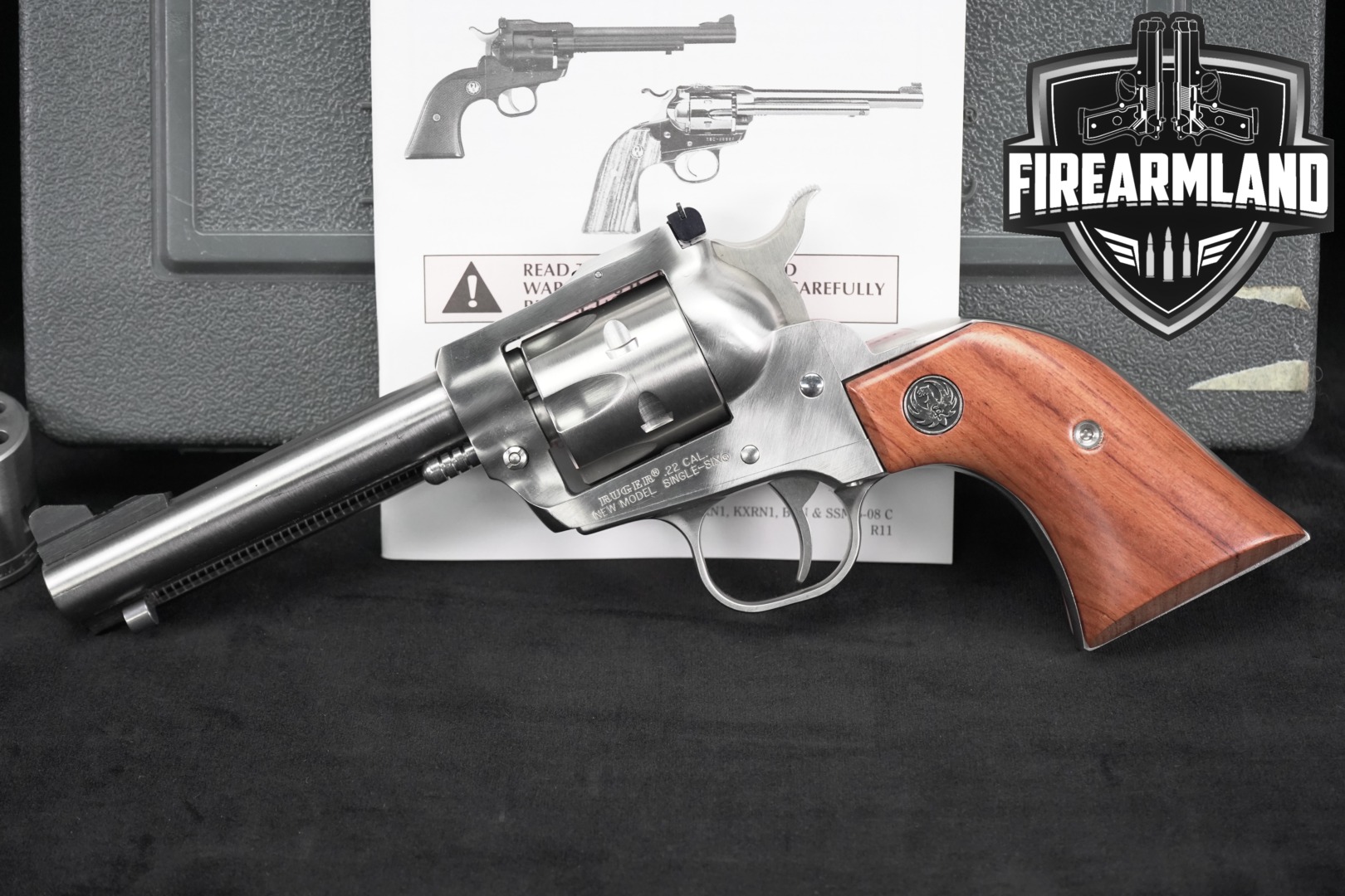2008 Sturm Ruger New Model Single-Six Convertible .22 LR and .22 WMR Satin Stainless in Very Good Condition Thumbnail