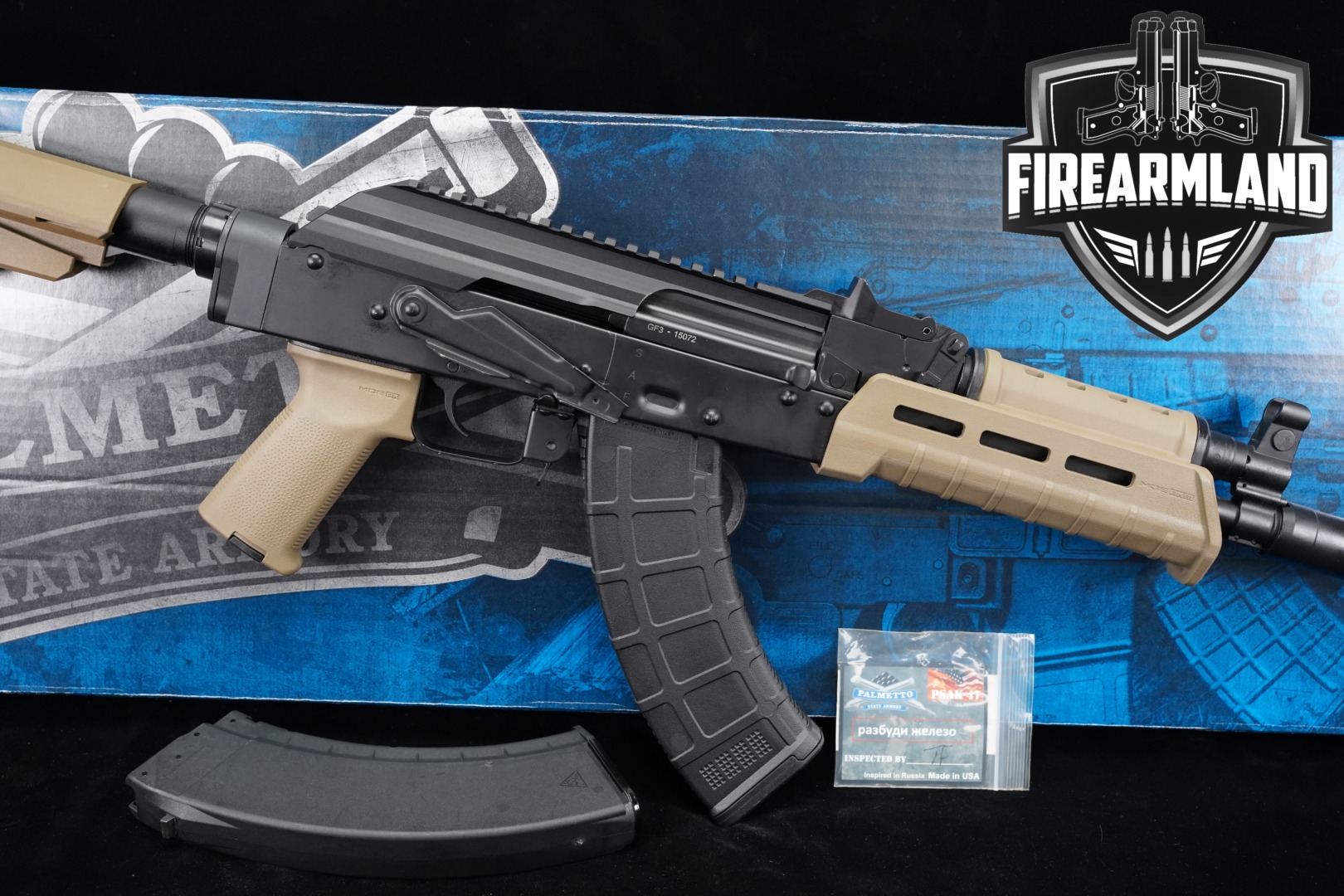 Palmetto State Armory (PSA) AK-P7 GF3 7.62x39 Black & FDE in Excellent Condition Thumbnail