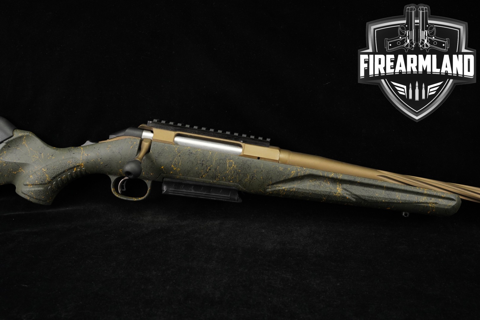 2025 Sturm Ruger American Rifle Generation II Predator 6.5 PRC Burnt Bronze & Green Splatter in Excellent Condition Thumbnail