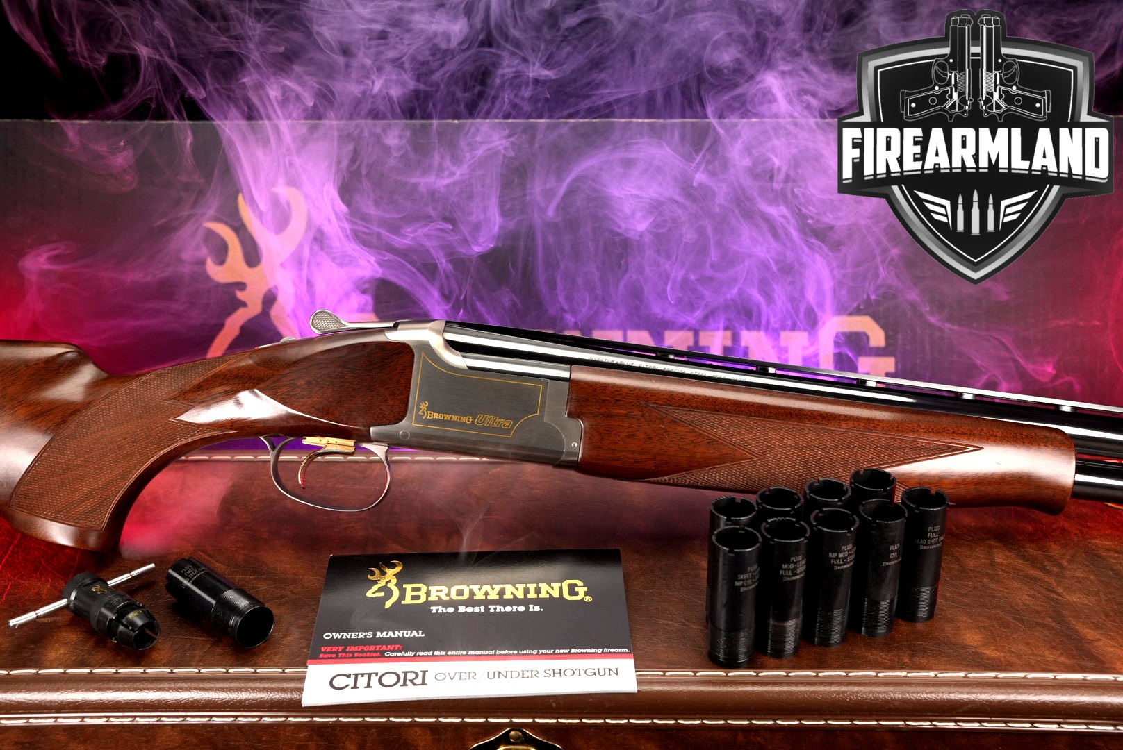 Browning Citori Ultra Plus Sporter Ported 12 Gauge Satin Silver & Walnut in Excellent Condition Thumbnail