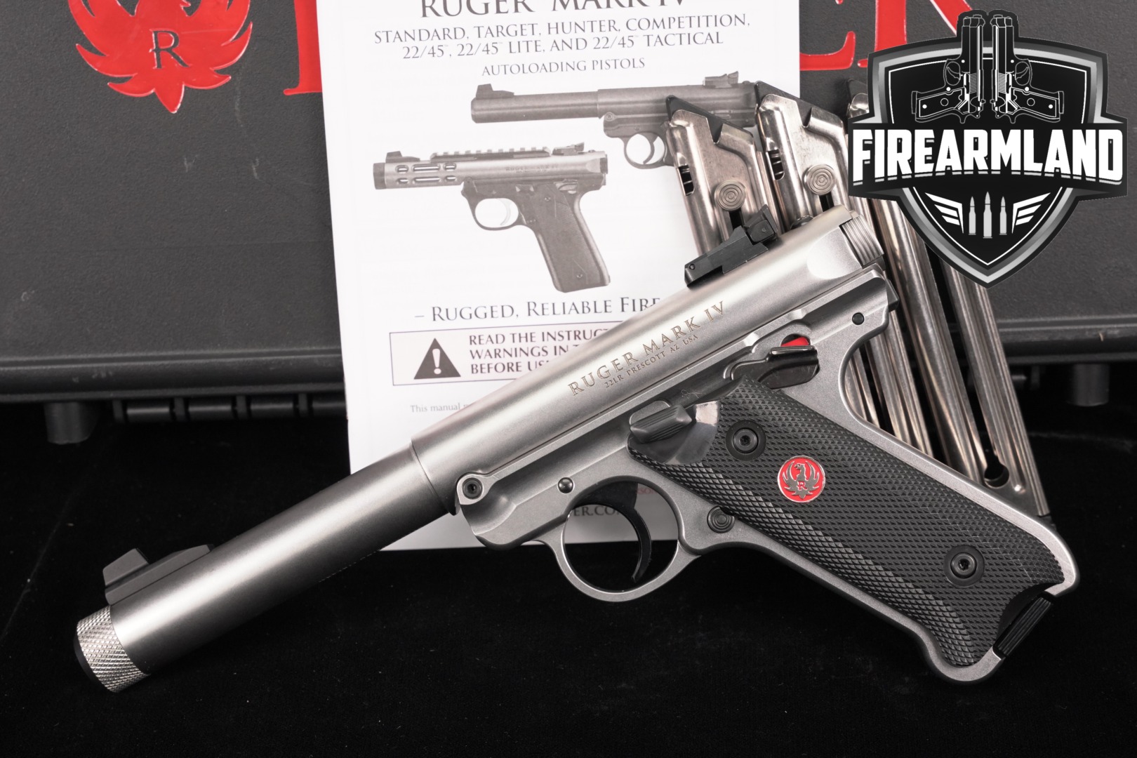 2023 Sturm Ruger Mark IV Target .22 LR Satin Stainless in Excellent Condition Thumbnail