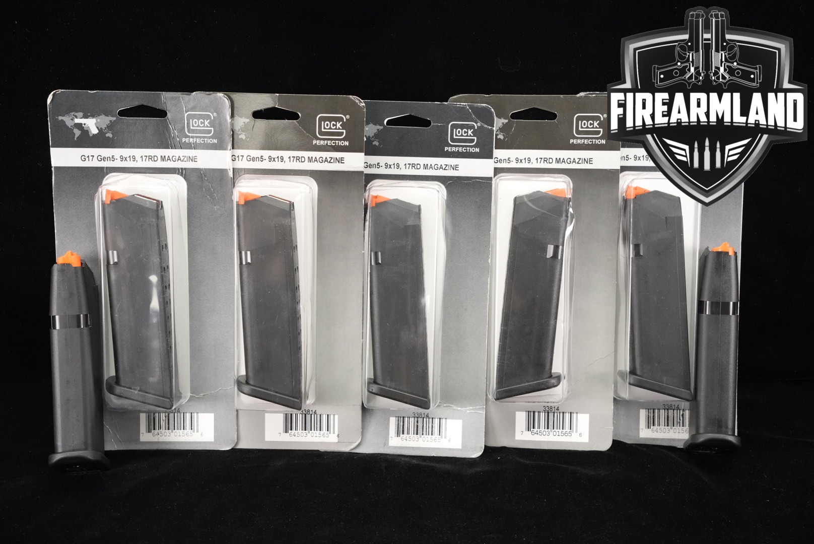 Glock SEVEN (7) Glock 17 (G17) Gen5 9mm 17-Round Magazines 9mm Luger in Excellent Condition Thumbnail