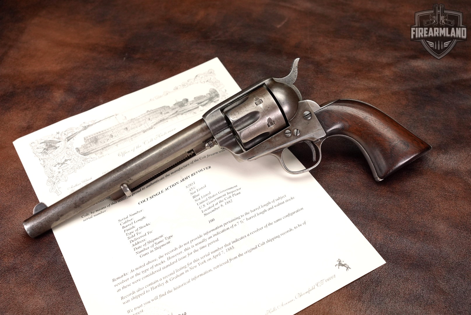 UBER RARE 1882 Colt Single Action Army First Gen US CAVALRY +FACTORY LETTER-img-2