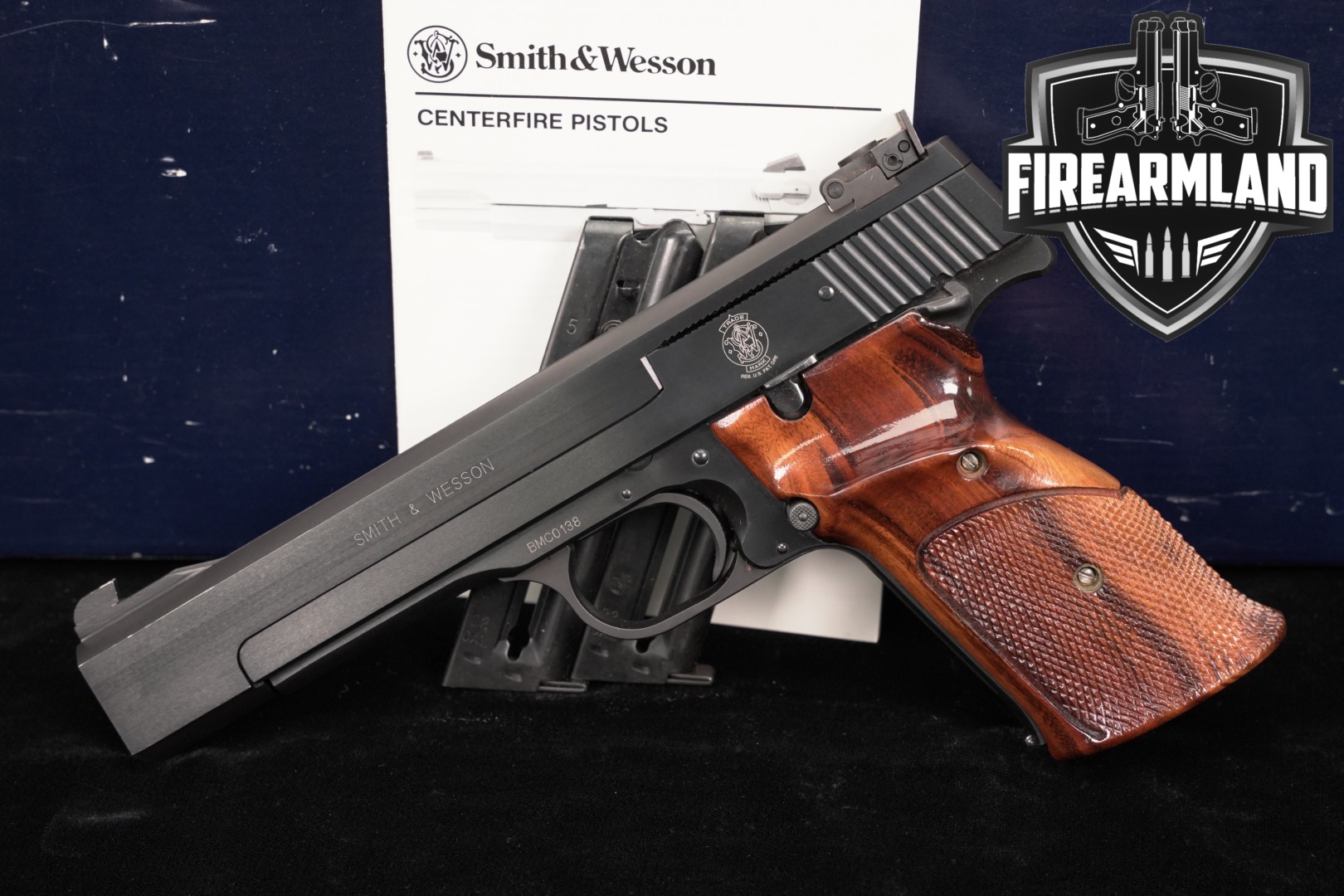 1993 Smith & Wesson (S&W) Model 41 .22 LR Blued & Hardwood in Very Good Condition Thumbnail