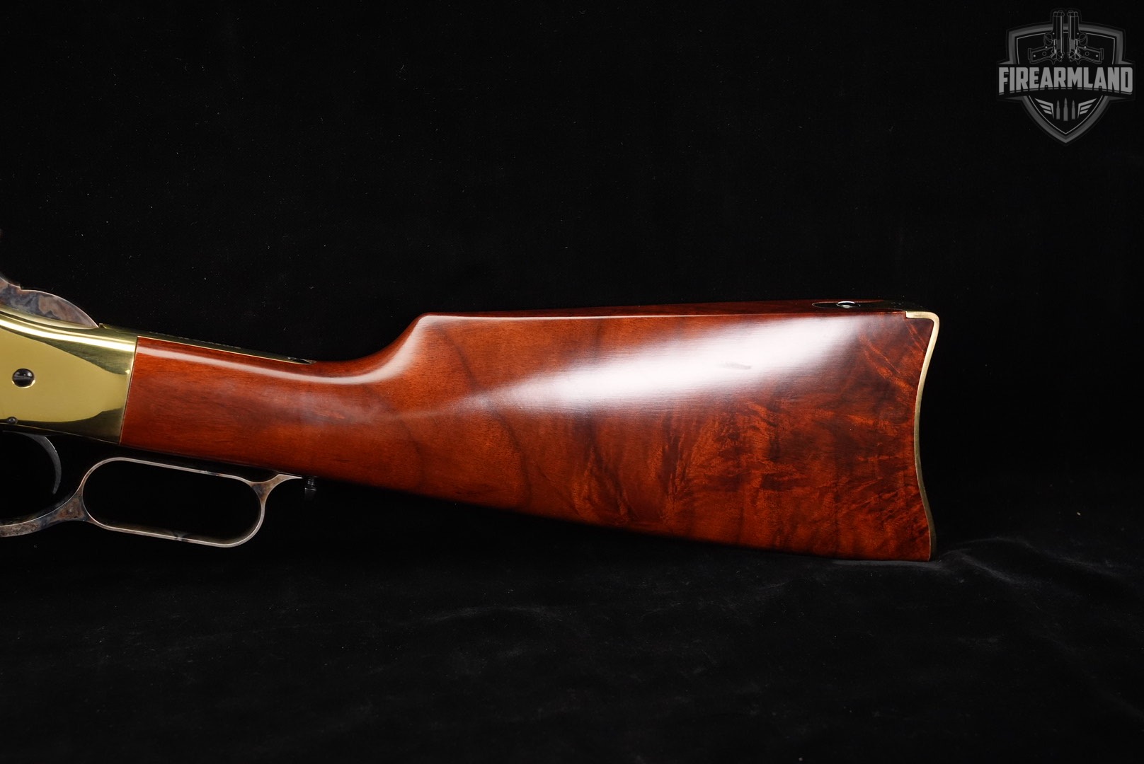 A Uberti Model 1866 Carbine 45 Colt 19" Polished Brass & Walnut +ORIG BOX-img-10