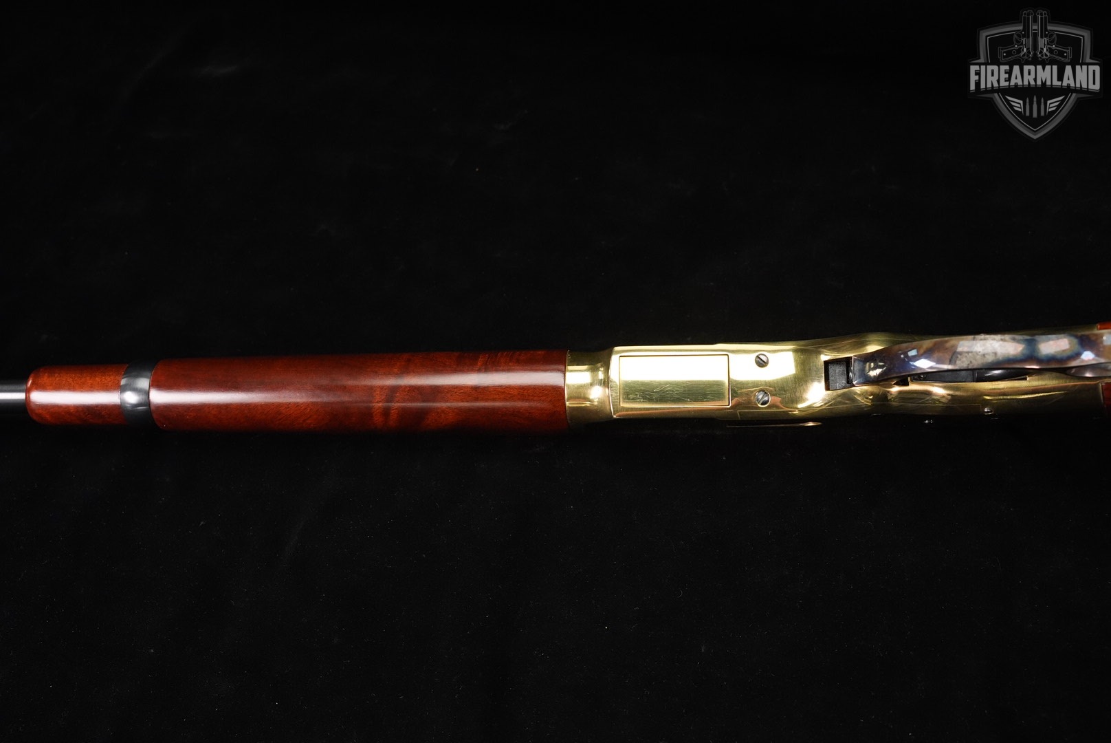 A Uberti Model 1866 Carbine 45 Colt 19" Polished Brass & Walnut +ORIG BOX-img-15