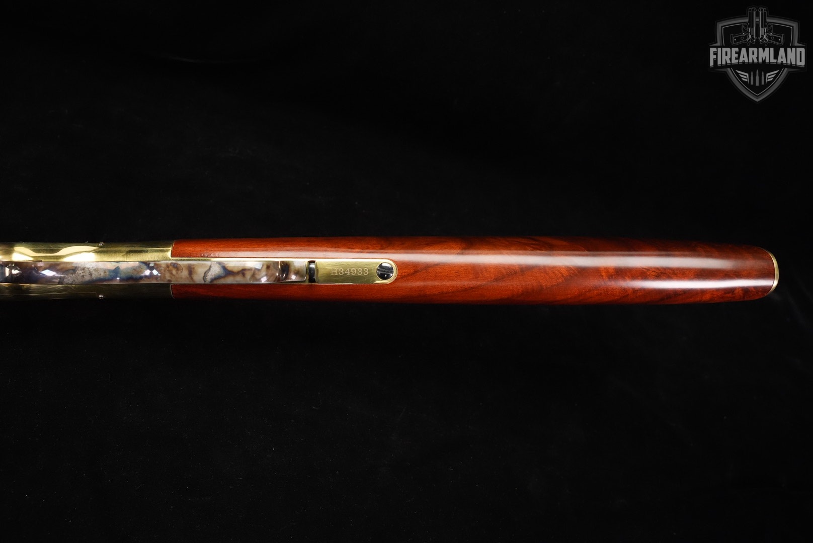 A Uberti Model 1866 Carbine 45 Colt 19" Polished Brass & Walnut +ORIG BOX-img-16