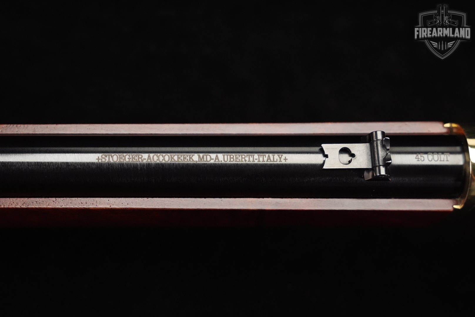 A Uberti Model 1866 Carbine 45 Colt 19" Polished Brass & Walnut +ORIG BOX-img-20