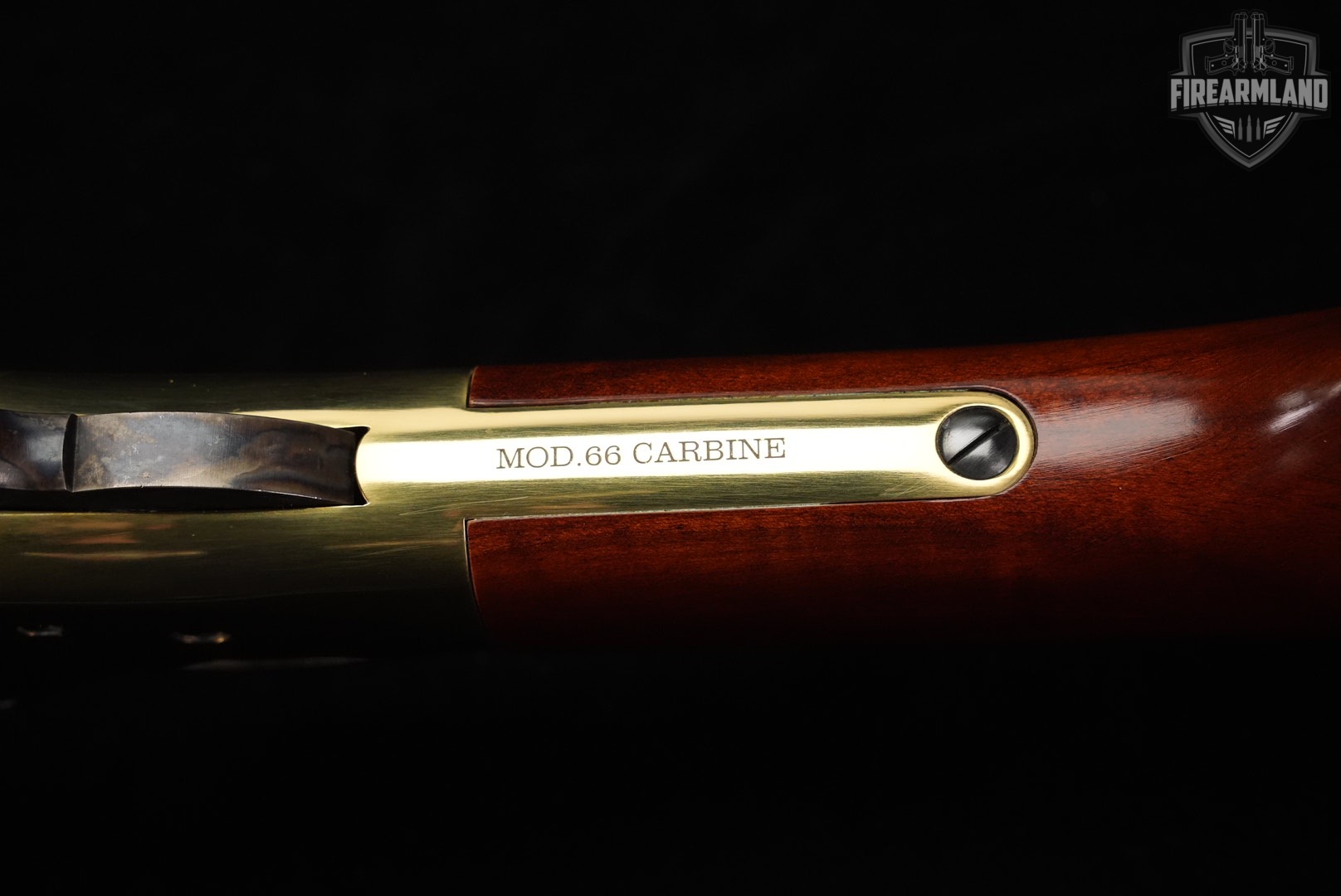 A Uberti Model 1866 Carbine 45 Colt 19" Polished Brass & Walnut +ORIG BOX-img-21