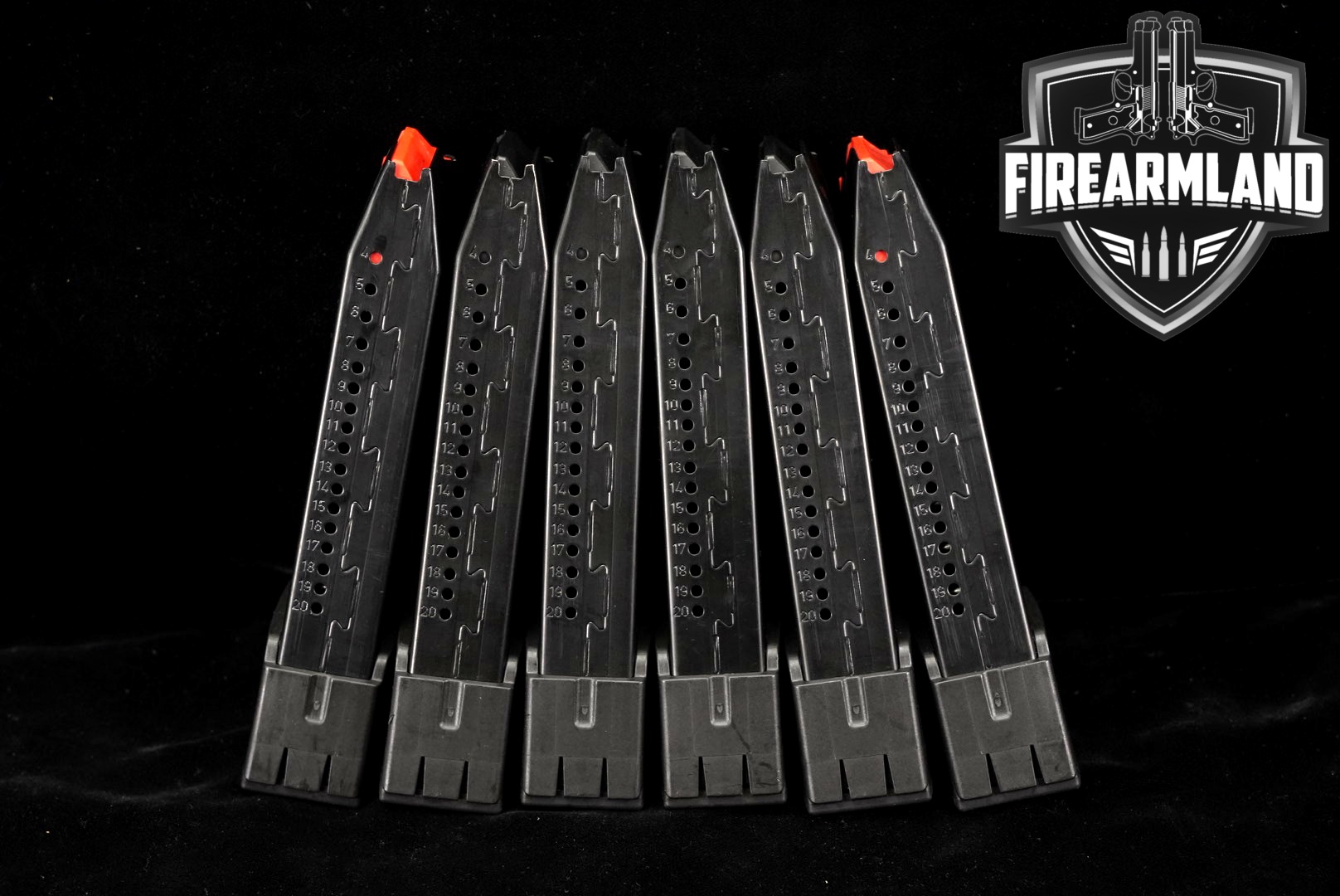 Heckler & Koch (H&K, HK) SIX (6) 20-Round 9mm Extended Magazines for VP9/P30 Pattern 9mm Luger in Very Good Condition Thumbnail