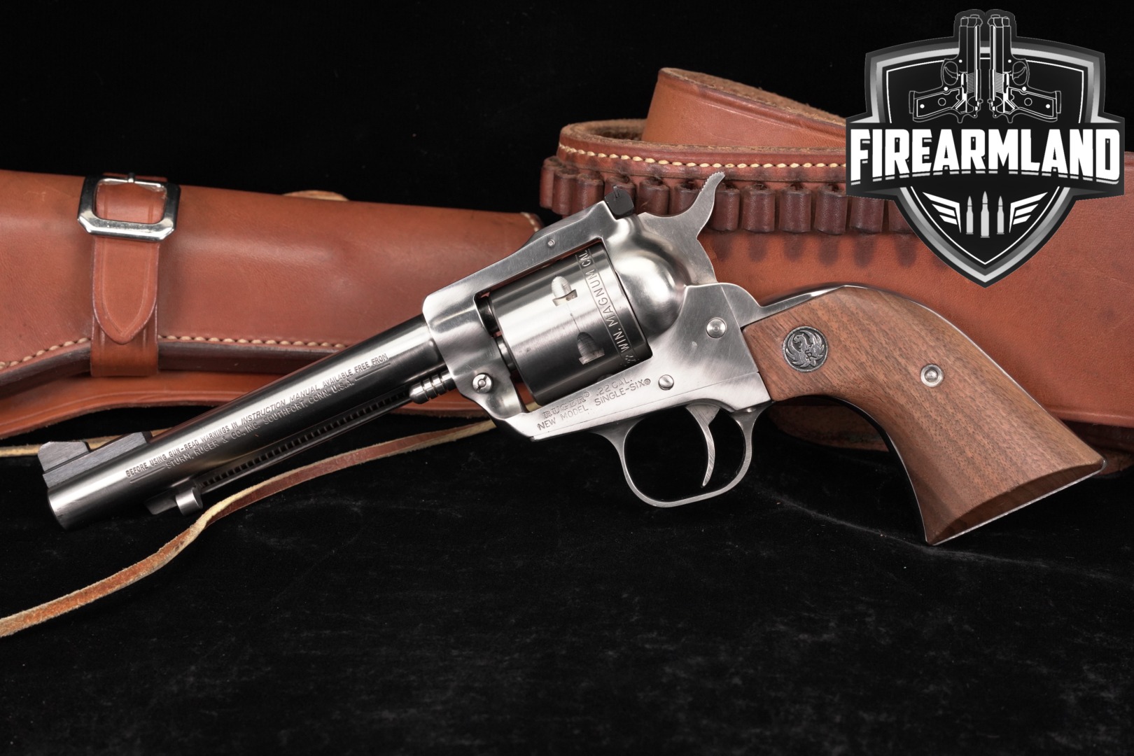 1981 Ruger New Model Single-Six 22 WMR 5.5" Single6 +HOLSTER-img-0