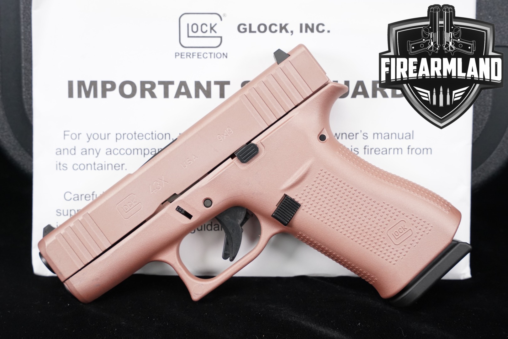 Glock 43X 9mm Luger Rose Gold in Very Good Condition Thumbnail