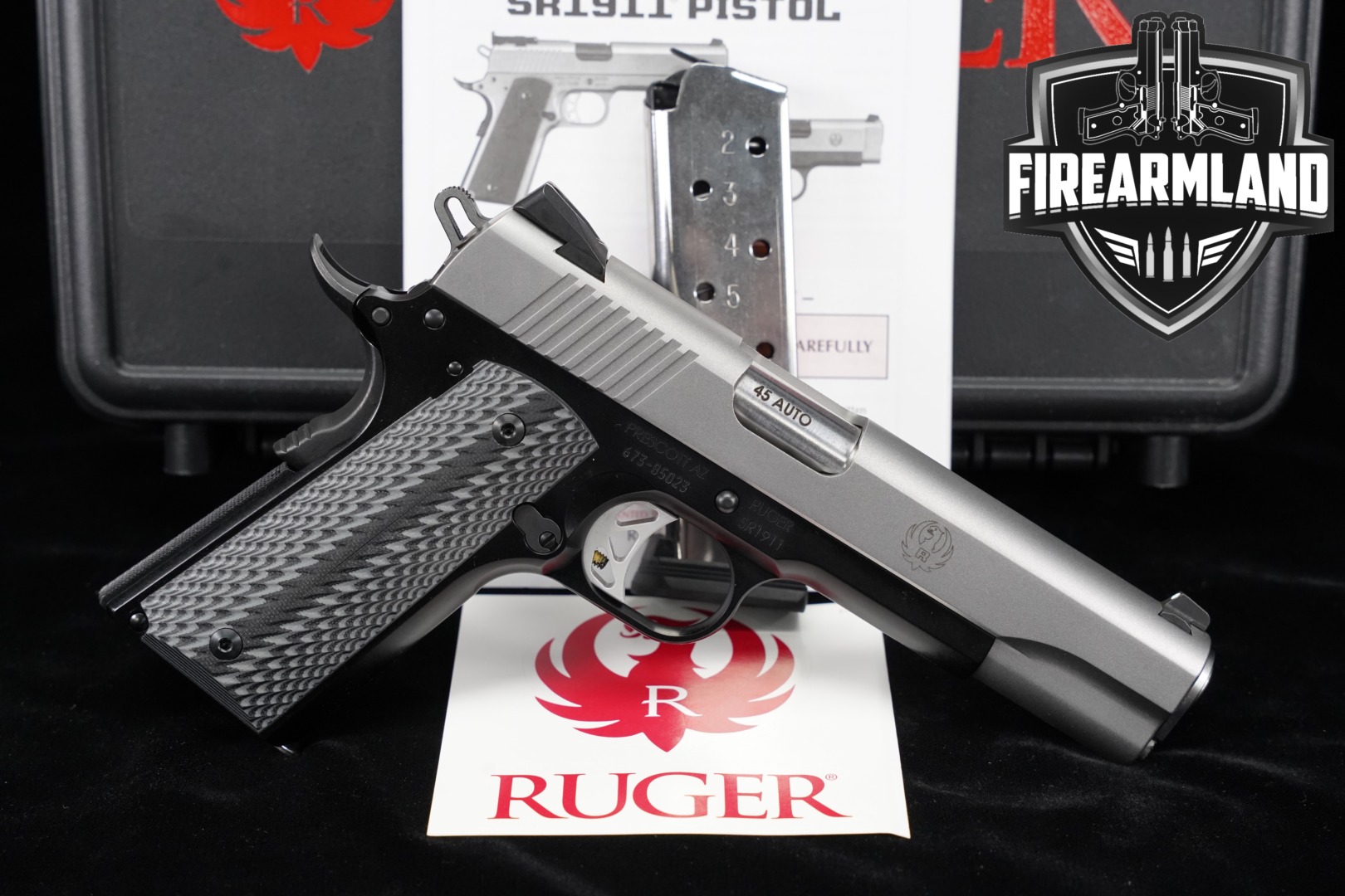 2023 Sturm Ruger SR1911 Lightweight .45 ACP Two-Tone Stainless in Excellent Condition Thumbnail