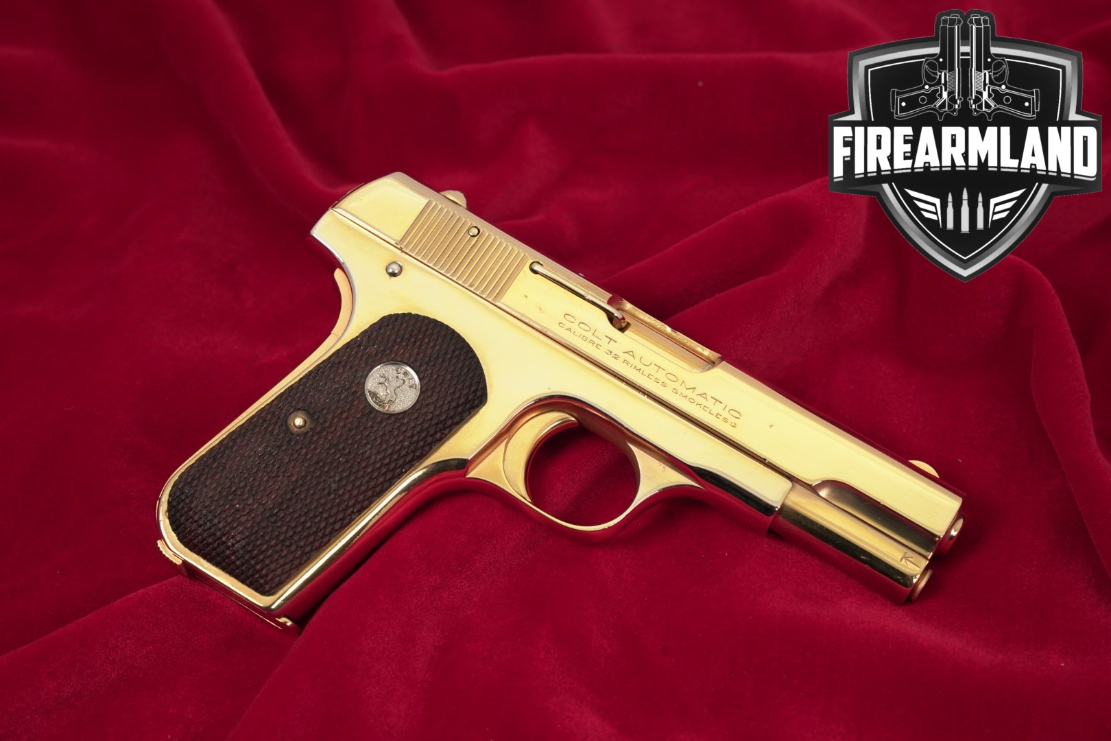1934 Colt Model 1903 Pocket Hammerless Type IV .32 ACP Gold-Tone Plated in Good Condition Thumbnail