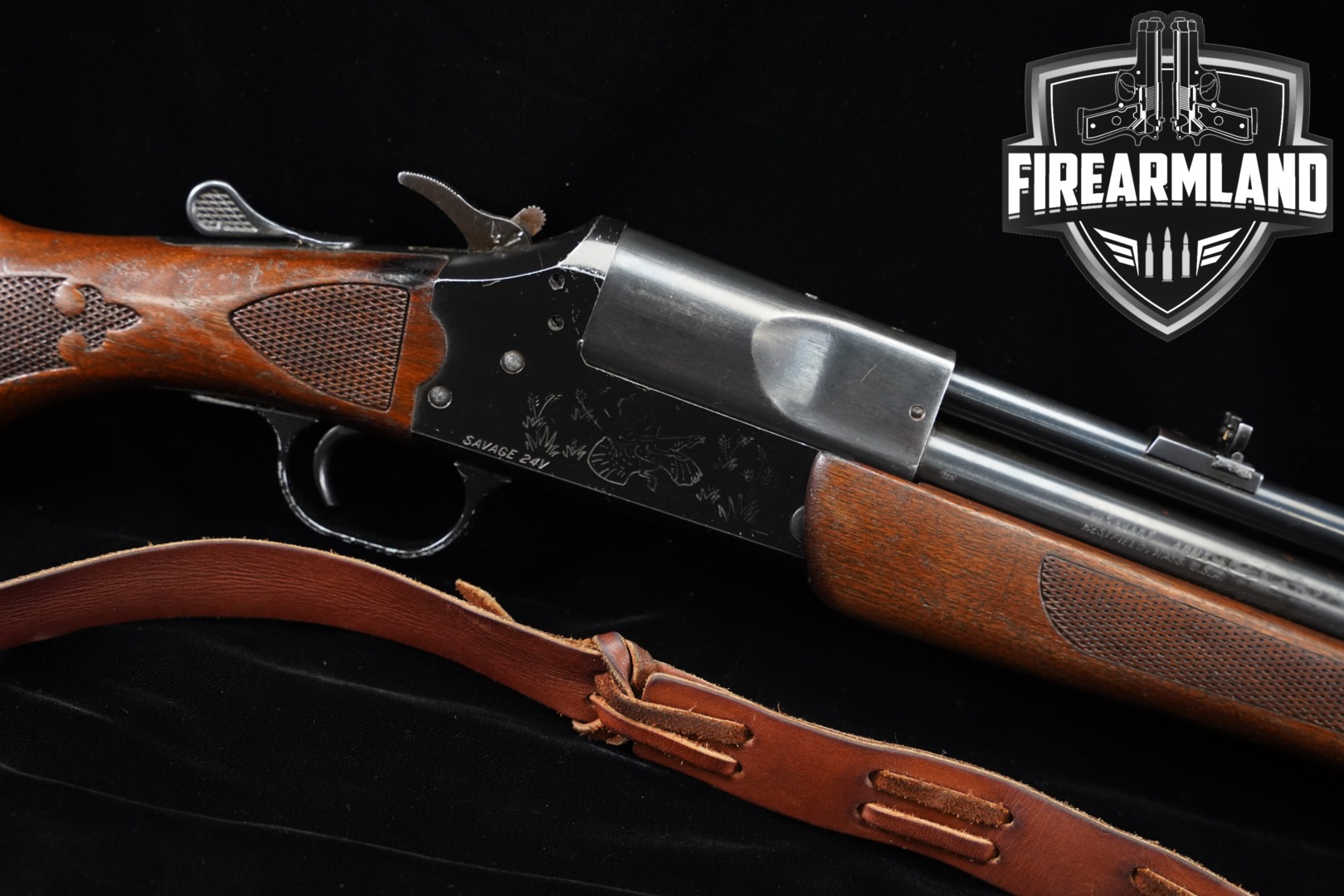 Savage Arms Model 24V .222 Remington over 20 Gauge Blued & Walnut in Good Condition Thumbnail