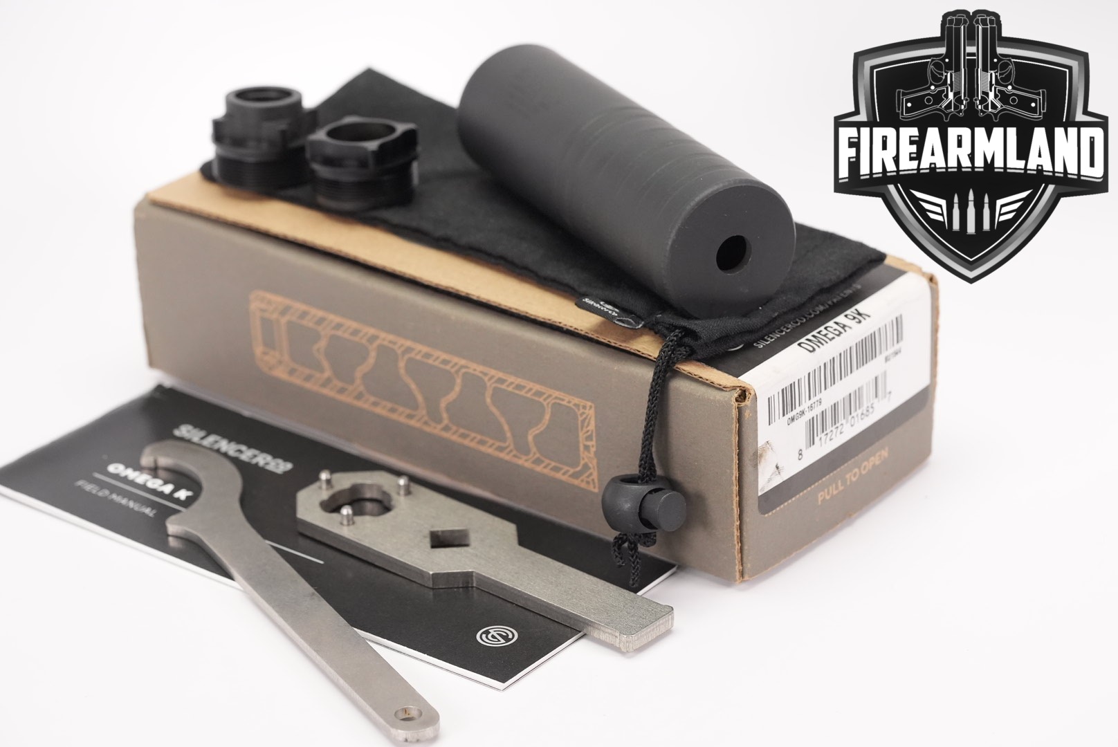 SilencerCo Omega 9K 9mm Luger 4.55 Suppressor 9-K Silencer +ORIG BOX-img-0