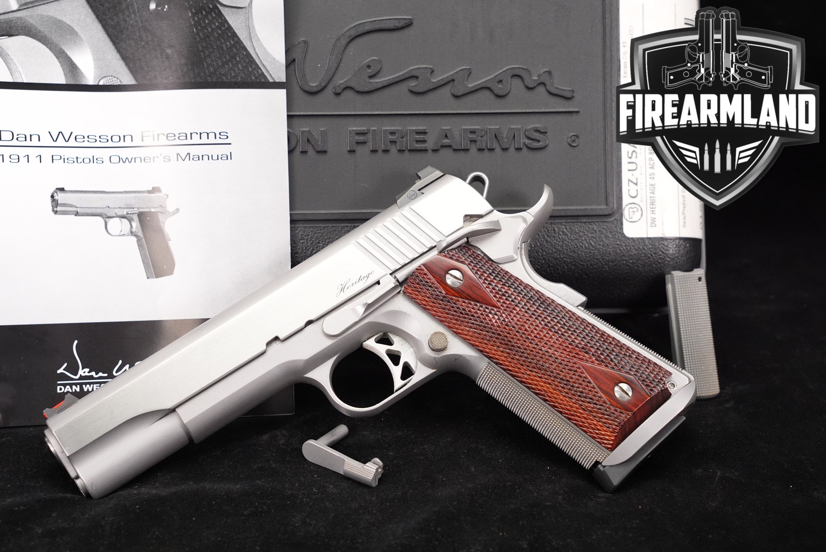 Dan Wesson Heritage 45 ACP 1911 5" Stainless +ORIG CASE-img-0
