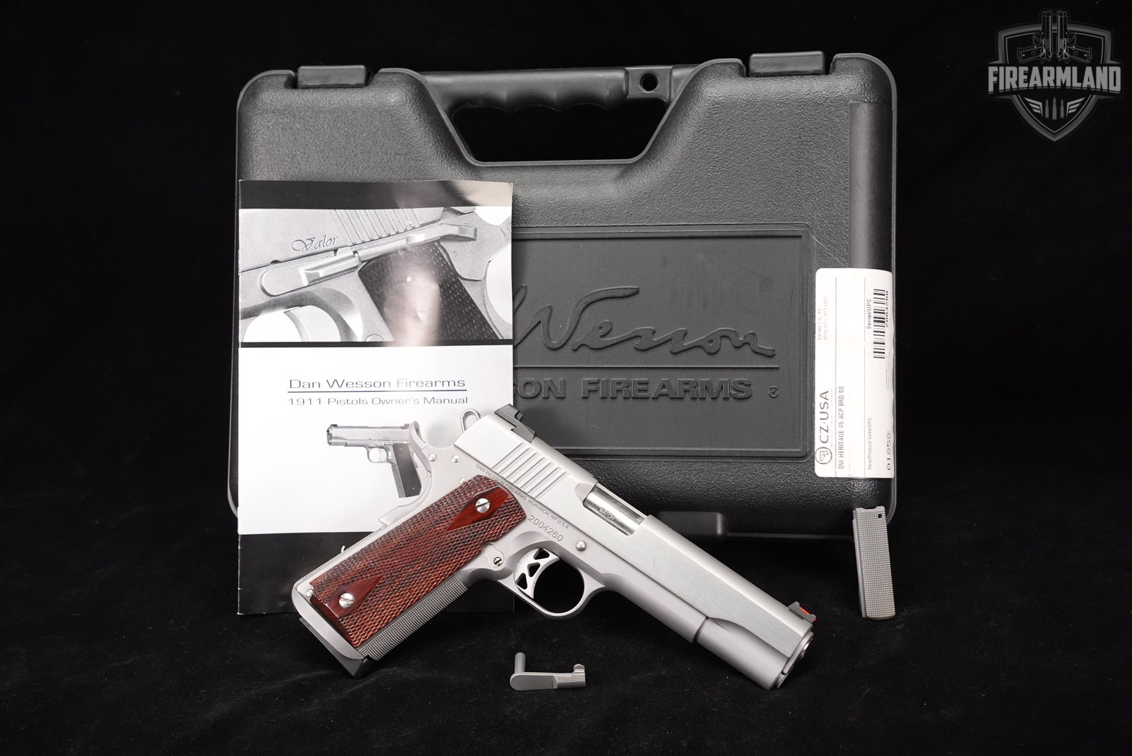 Dan Wesson Heritage 45 ACP 1911 5" Stainless +ORIG CASE-img-2