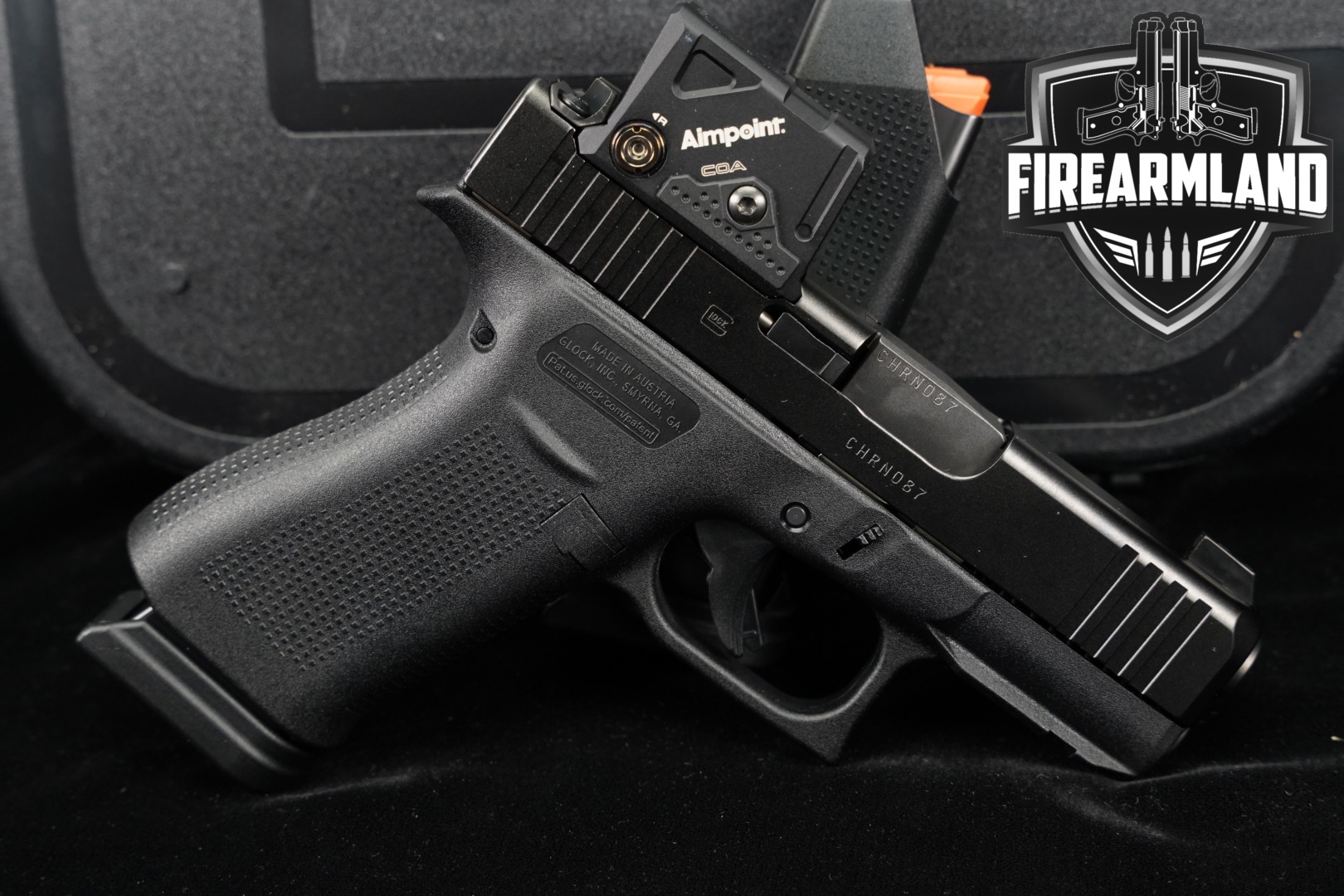 Glock 43X G43X 9mm 3.41" +2 MAGS, ORIG CASE & AIMPOINT COA OPTICS-img-0