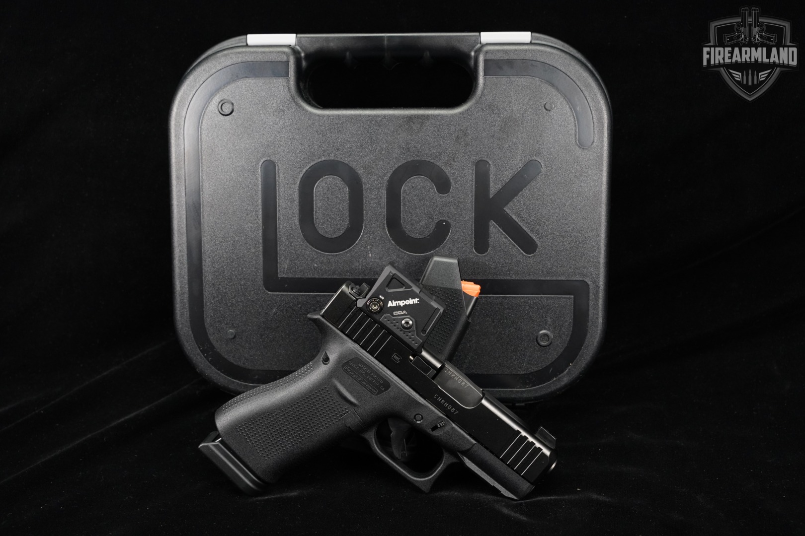 Glock 43X G43X 9mm 3.41" +2 MAGS, ORIG CASE & AIMPOINT COA OPTICS-img-2