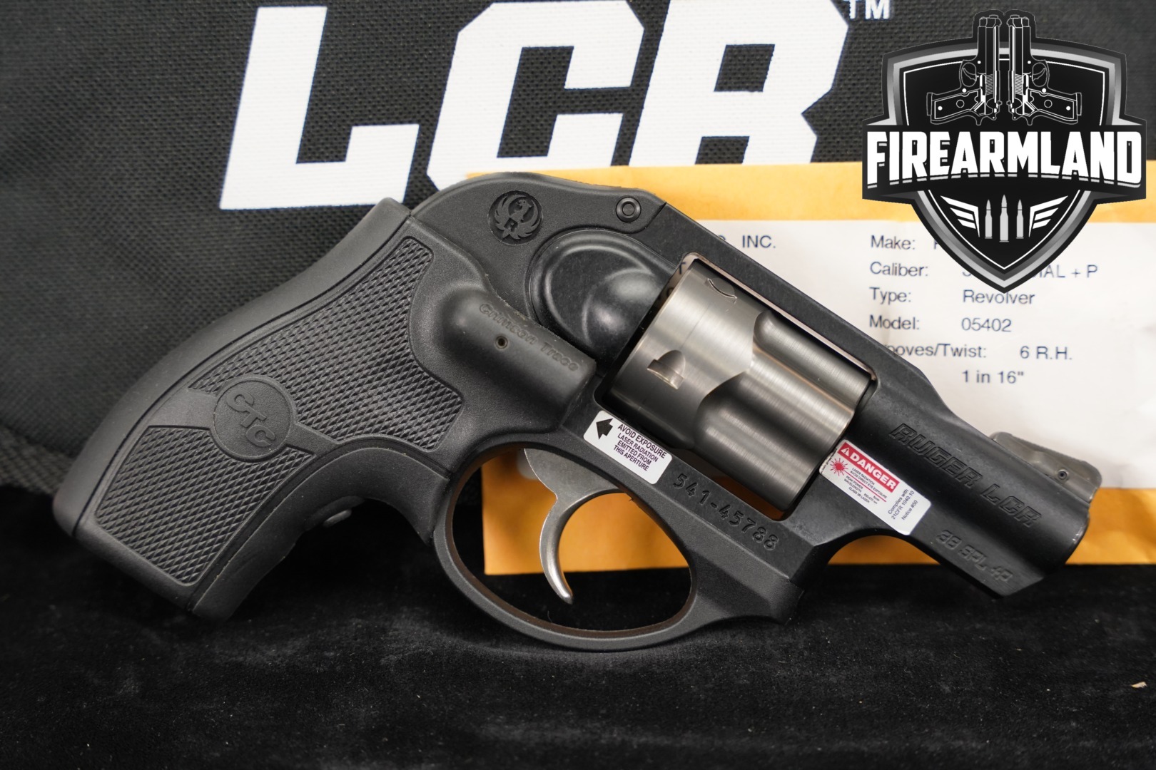 2011 Sturm Ruger LCR Crimson Trace Lasergrips .38 Special +P Two-Tone Black & Stainless in Very Good Condition Thumbnail