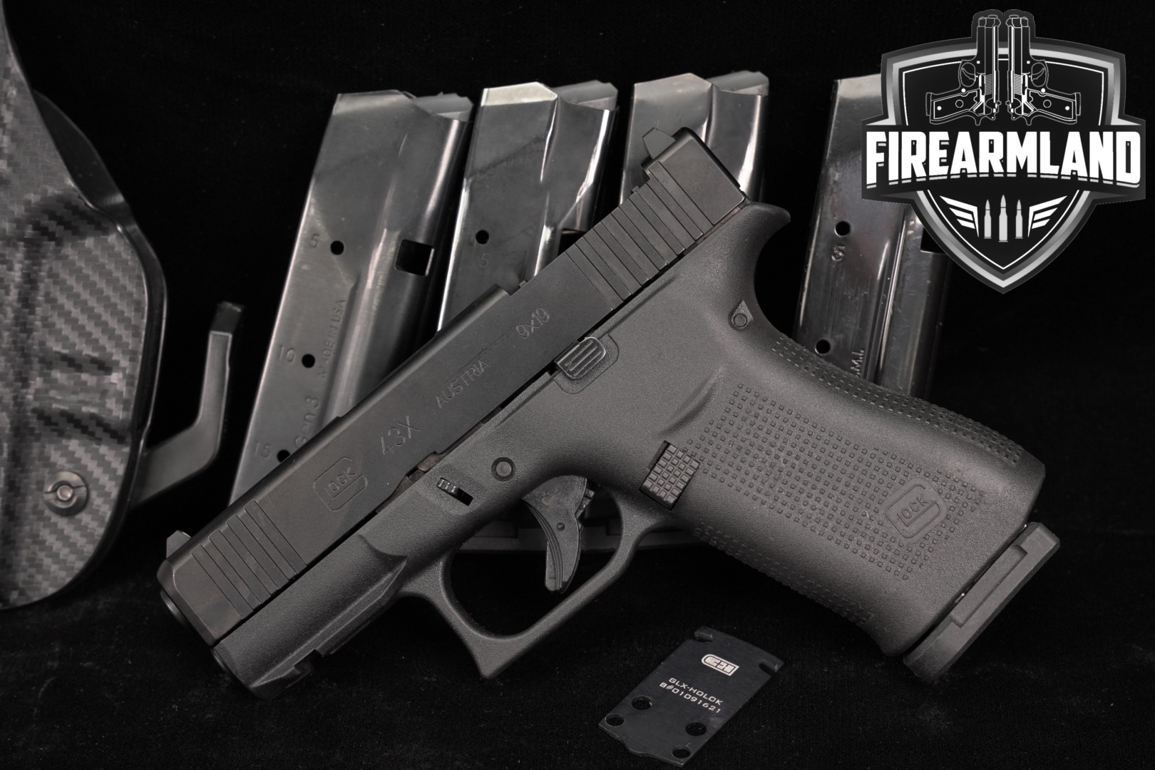 Glock 43X MOS G43X Slimline 9mm 3.41" +5 MAGS & HOLSTER-img-0