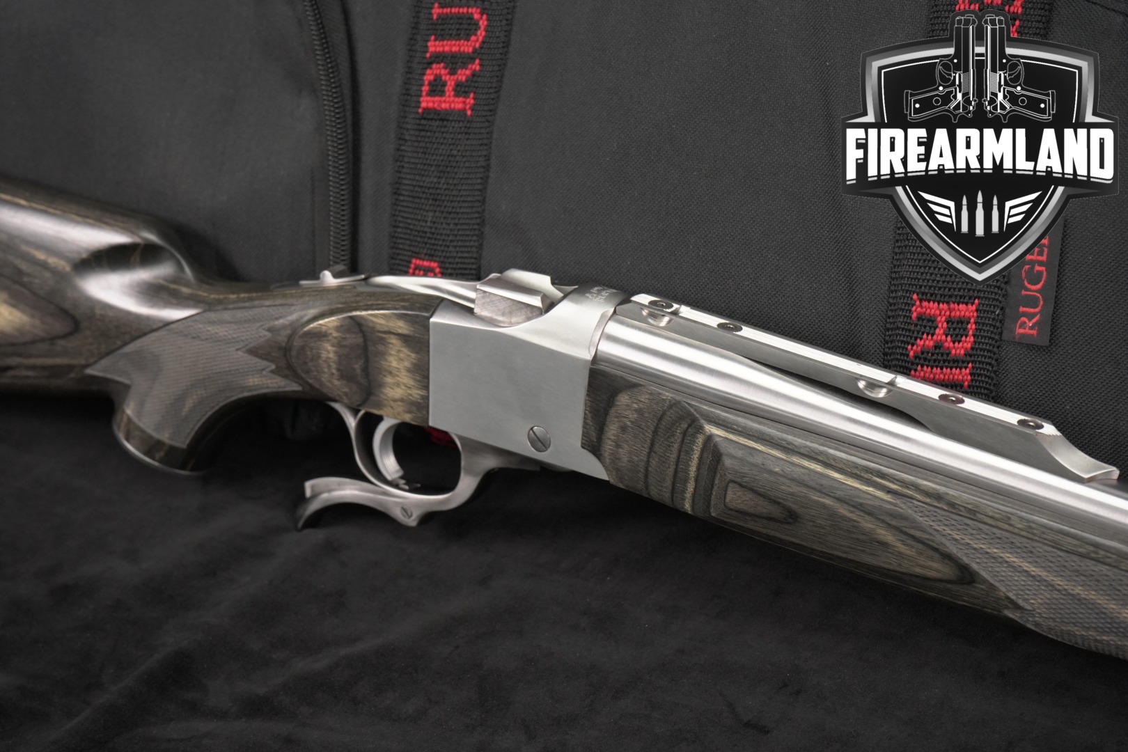 2020 Sturm Ruger No. 1 .450 Bushmaster Satin Stainless & Grey/Black Laminate in Very Good Condition Thumbnail