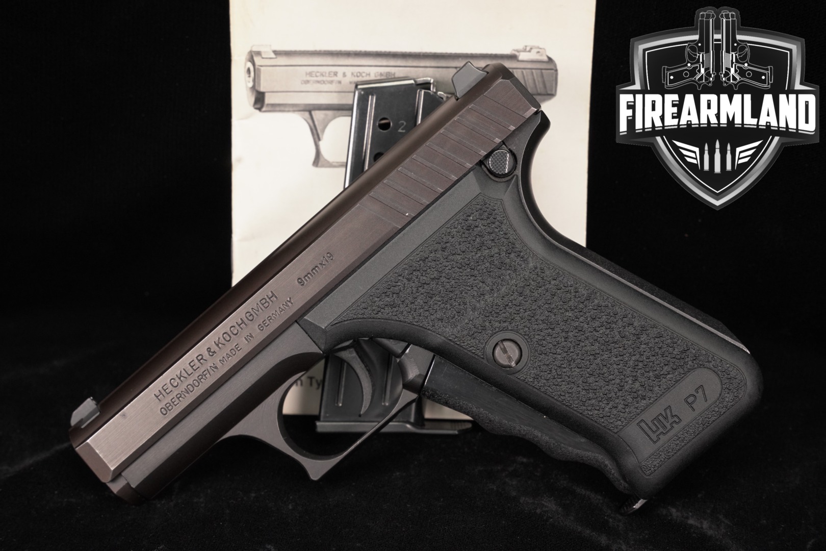 COLLECTOR 1994 Heckler & Koch P7 PSP 9mm H&K 4" Blued P 7 +2 MAGS-img-0