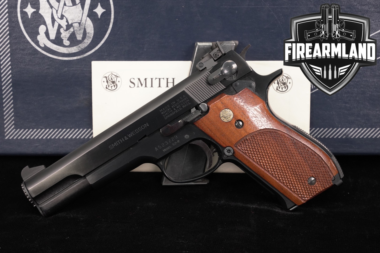 1979 Smith & Wesson (S&W) Model 52-2 .38 Spl. Blued in Very Good Condition Thumbnail