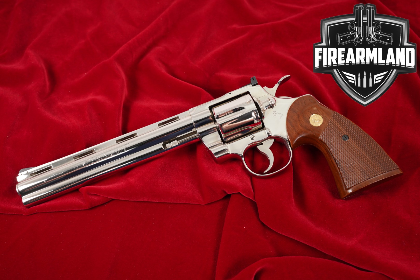 DESIRED 1980 Colt Python Target 38 Special 8" Bright Nickel Snake Gun DA/SA-img-0
