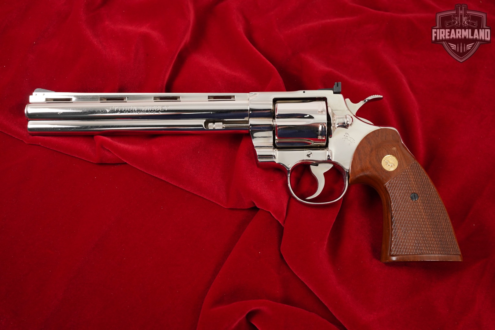 DESIRED 1980 Colt Python Target 38 Special 8" Bright Nickel Snake Gun DA/SA-img-2