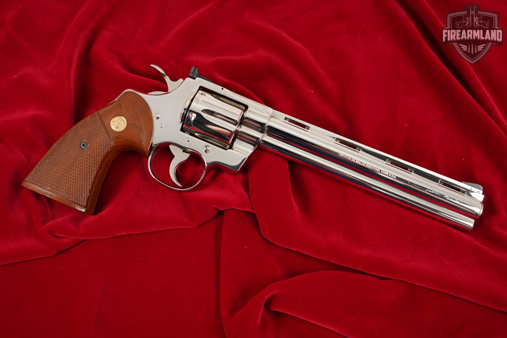 DESIRED 1980 Colt Python Target 38 Special 8" Bright Nickel Snake Gun DA/SA-img-3
