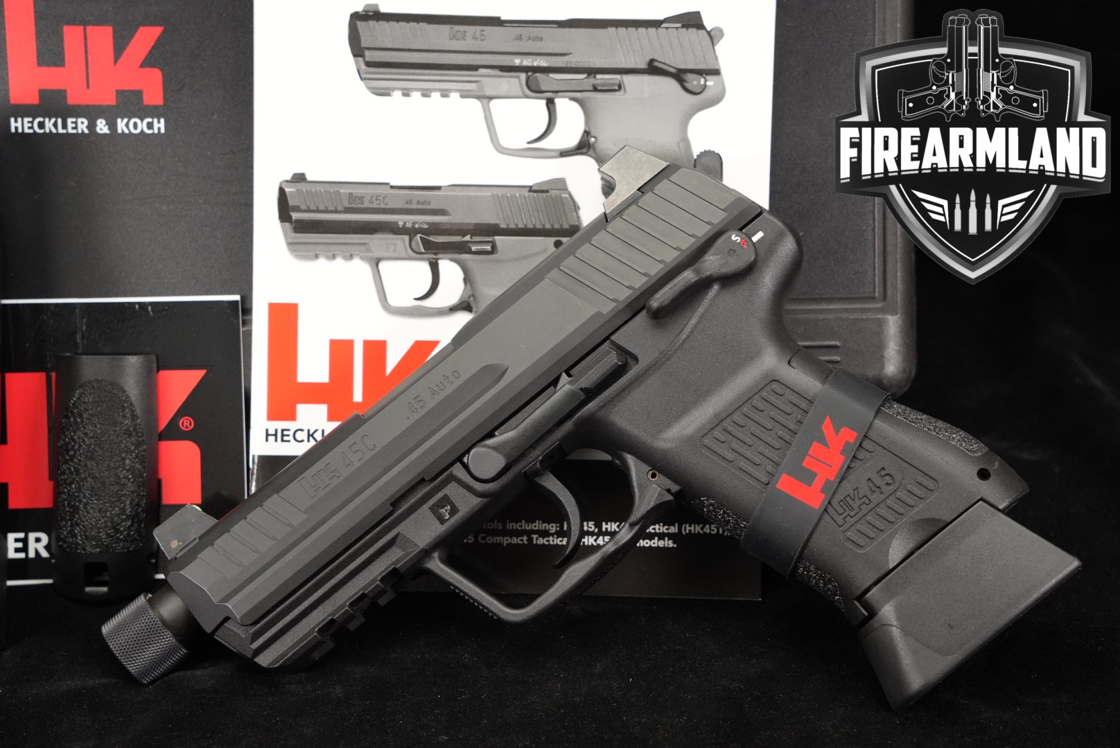 Heckler & Koch (H&K, HK) HK45 Compact Tactical V1 .45 ACP Black in Excellent Condition Thumbnail