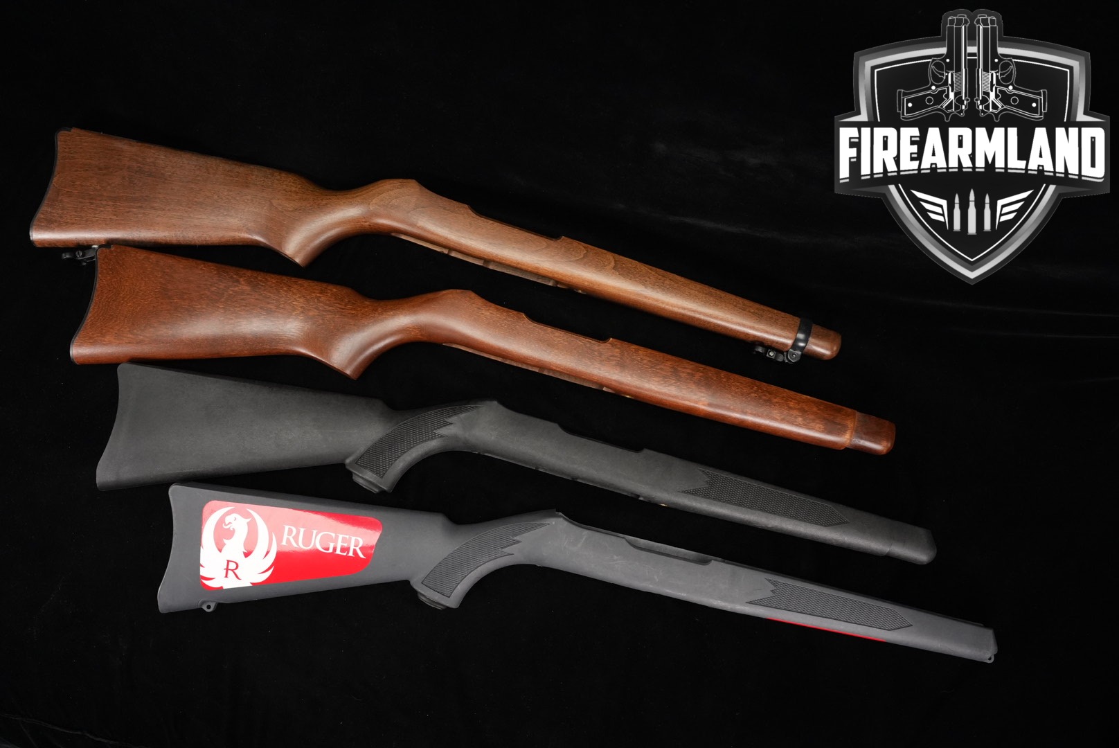FOUR (4) Ruger 10/22 Stocks .22 LR Rifle 1022 Stock-img-0