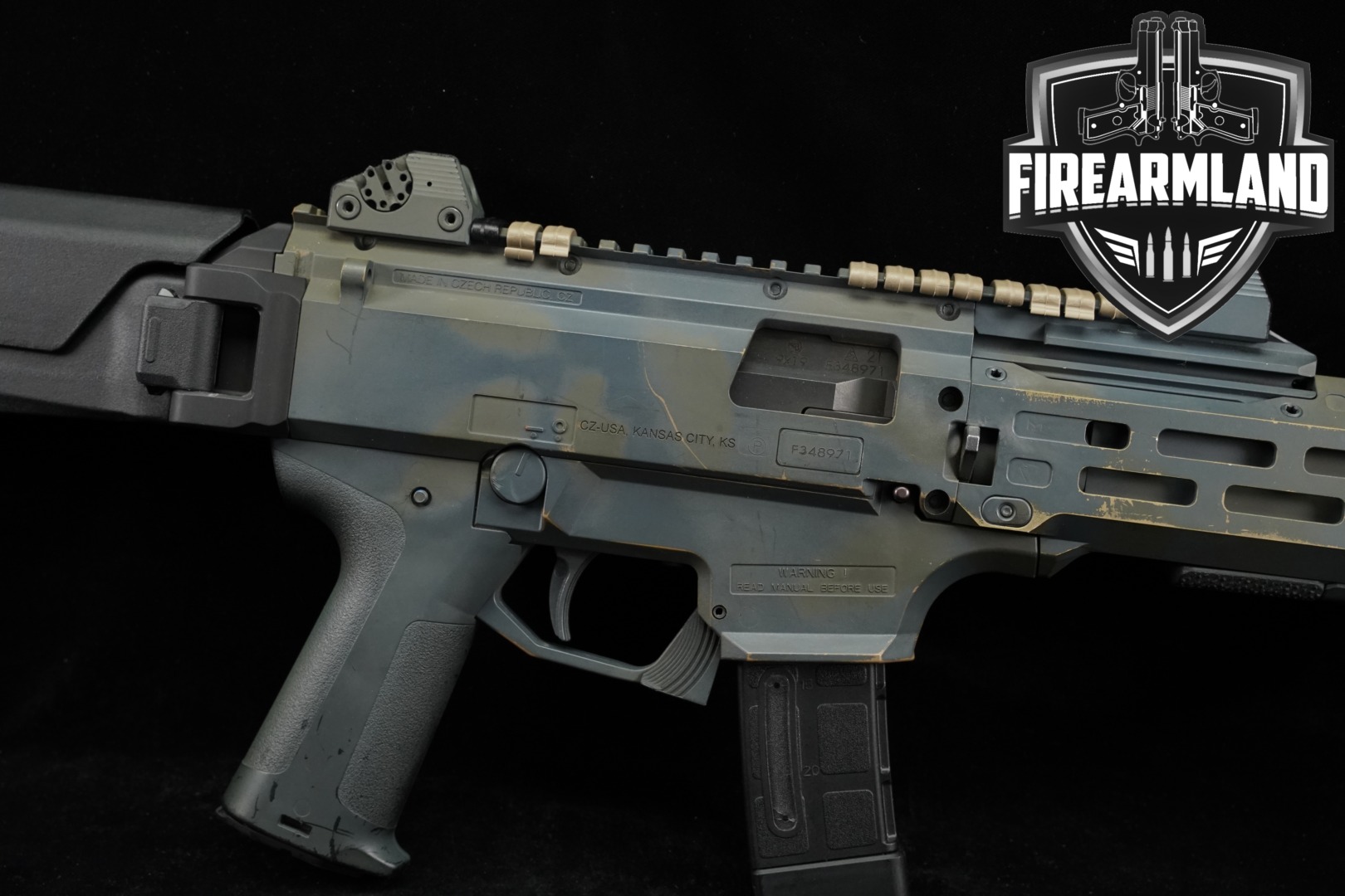 CZ Scorpion EVO 3 S1 9mm Luger Green/Grey Camo in Good Condition Thumbnail