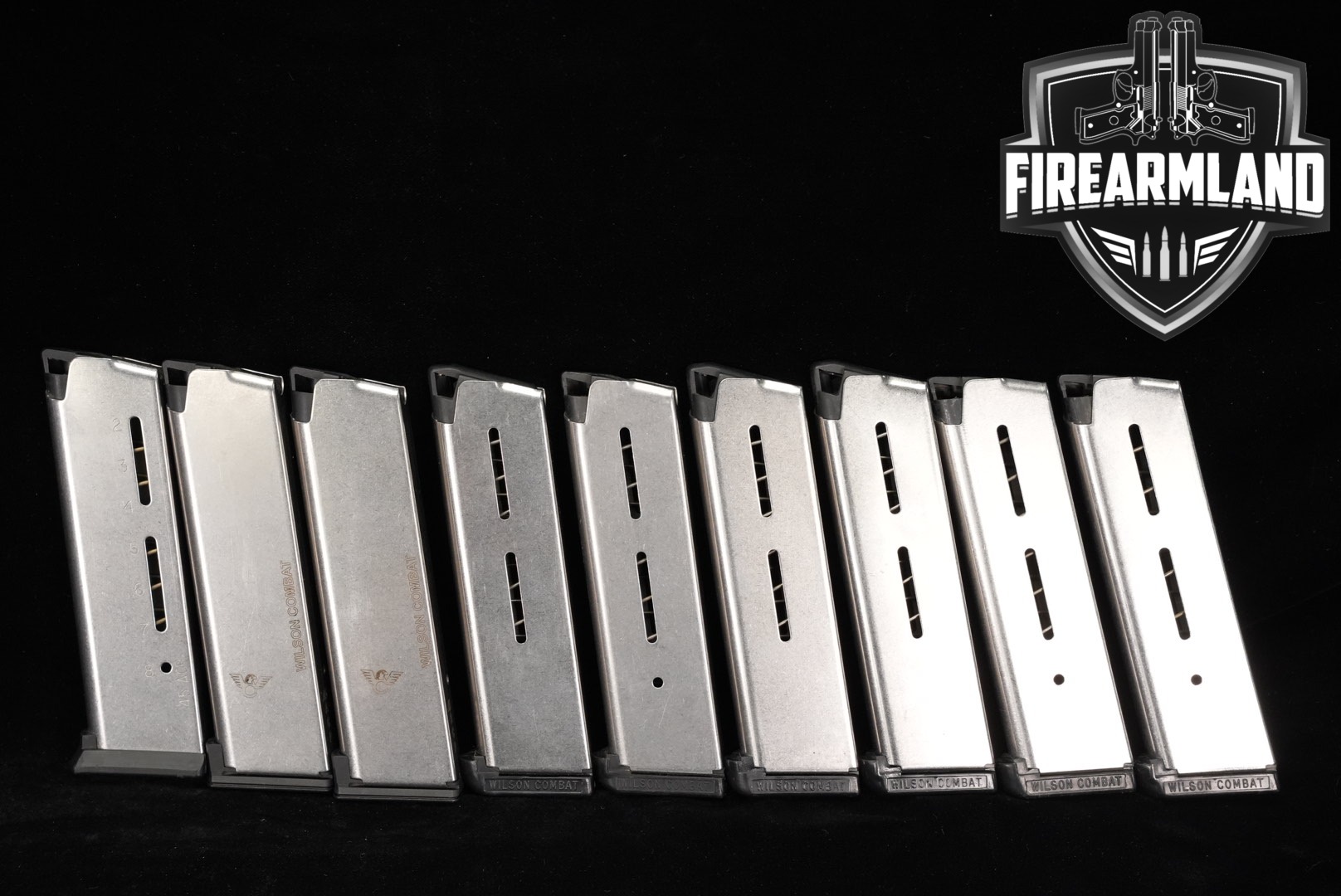 NINE (9) Wilson Combat (WC) 1911 8-Round Magazines .45 ACP Mags-img-0