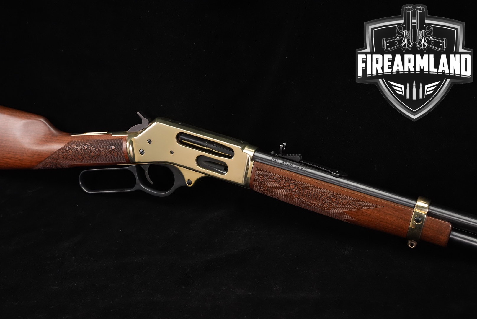 Henry H024-4570 Brass Side Gate Lever Action .45-70 19.8"-img-0