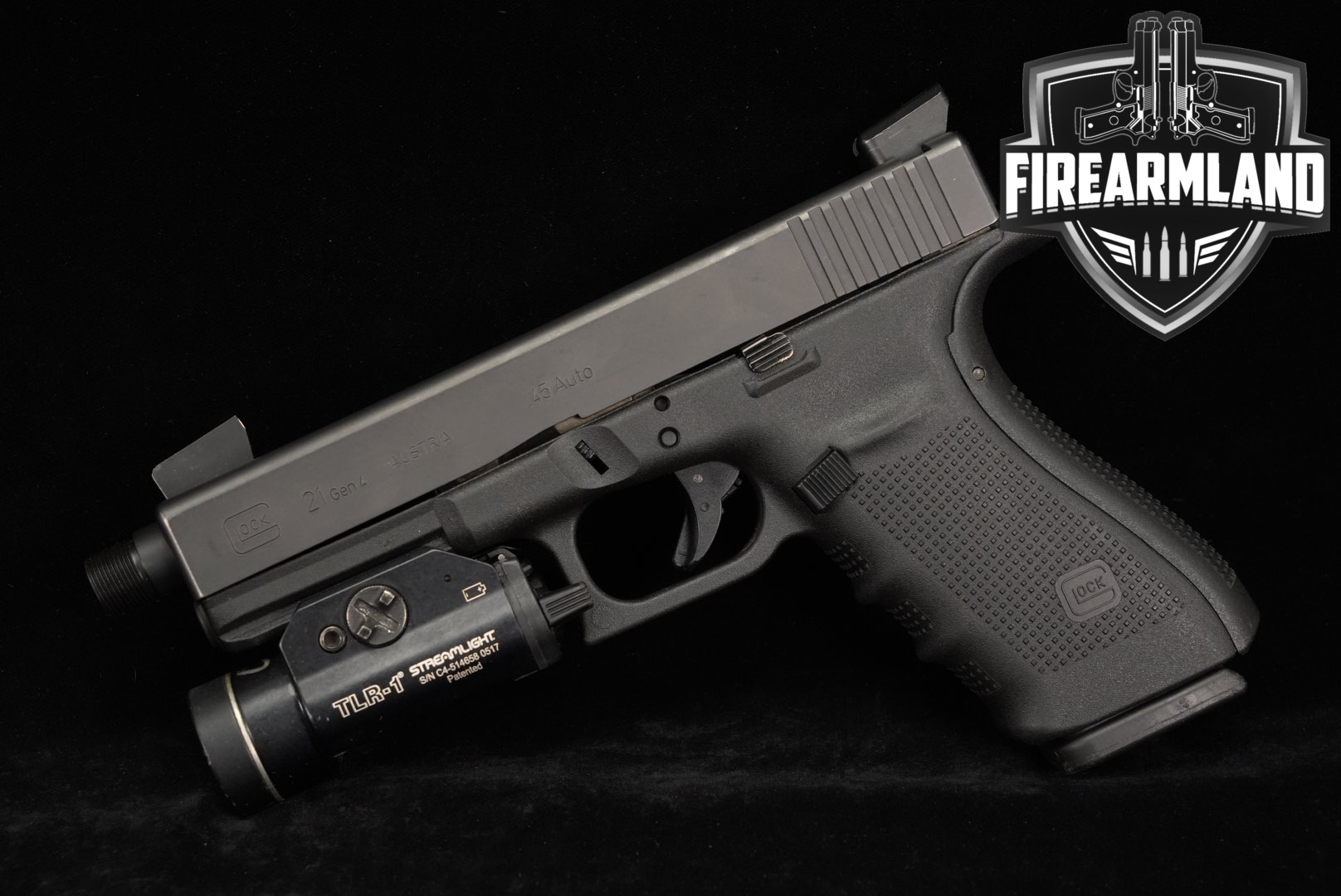 Glock 21 Gen4 G21 Gen 4 45 ACP 5.25" LONE WOLF THREADED BARREL +STREAMLIGHT-img-0