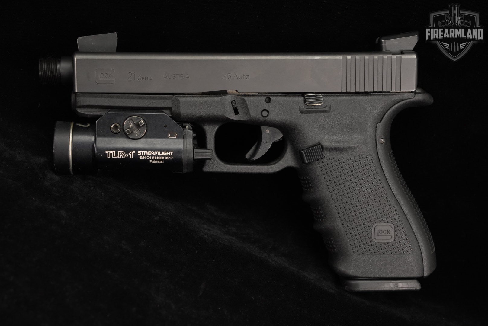 Glock 21 Gen4 G21 Gen 4 45 ACP 5.25" LONE WOLF THREADED BARREL +STREAMLIGHT-img-2