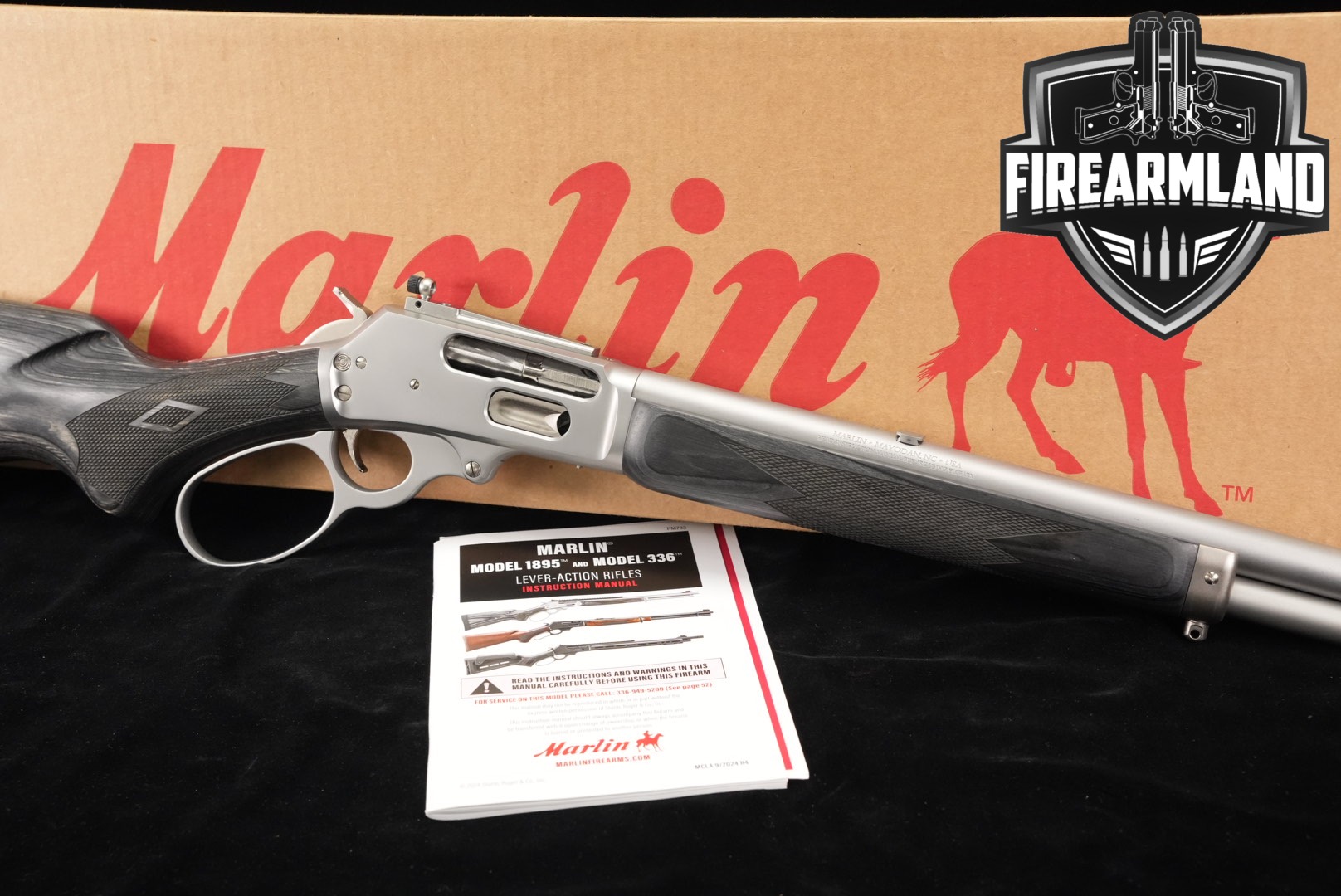 2022-2026 Marlin Firearms Co. Model 1895 Trapper .45-70 Govt. Satin Stainless & Gray Laminate in Excellent Condition Thumbnail