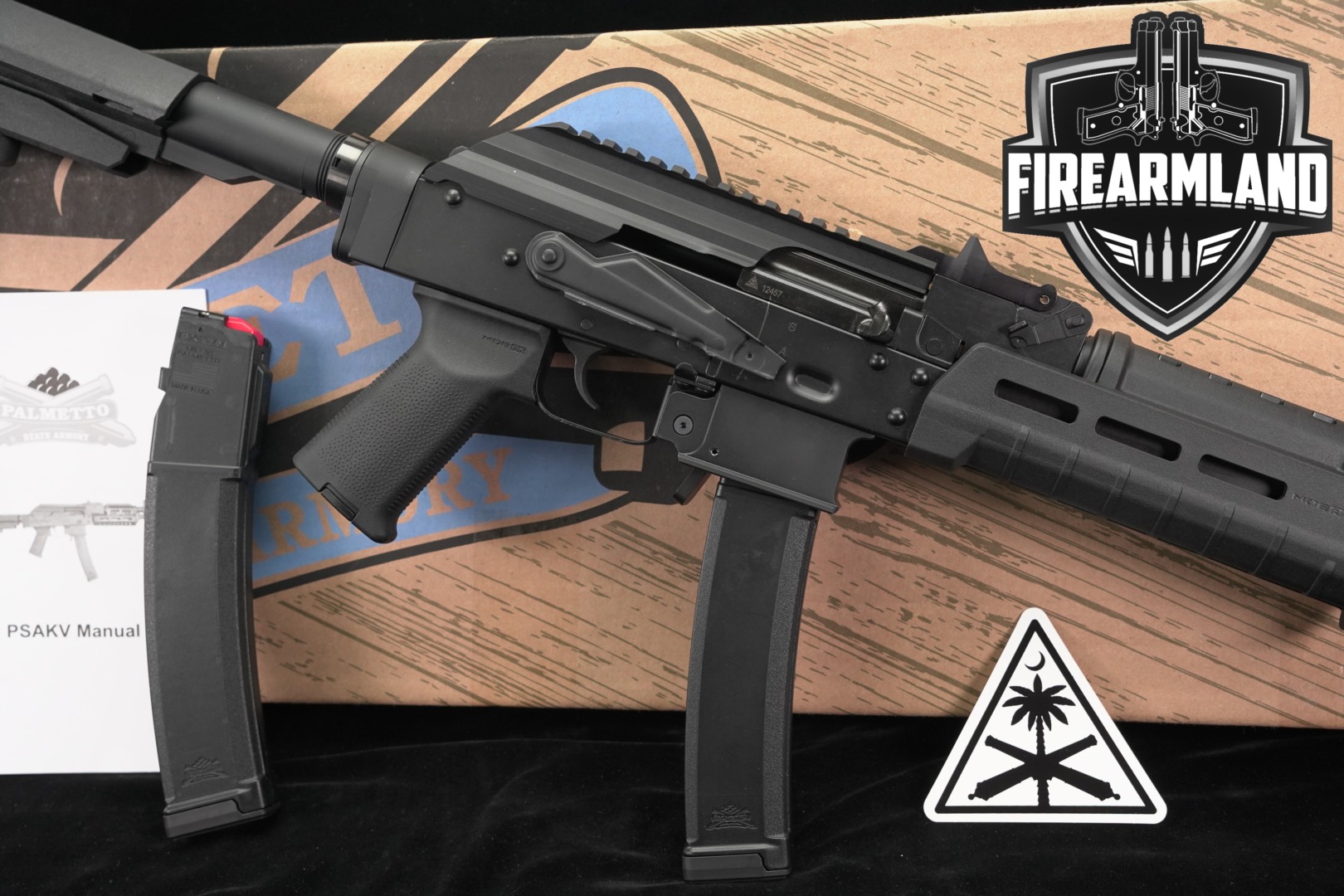 Palmetto State Armory (PSA) AK-V MOE SBA3 9mm Luger Black in Excellent Condition Thumbnail
