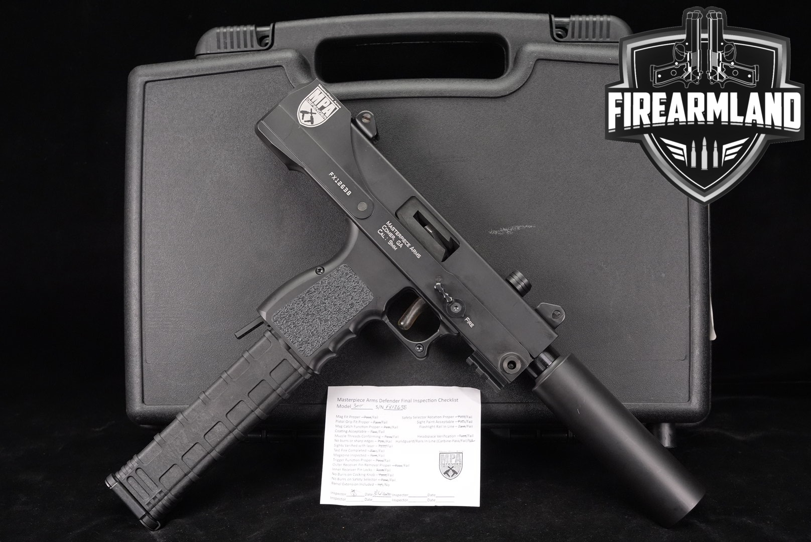 MasterPiece Arms MPA30T Defender 9mm MPA-30T FAUX SUPPRESSOR +ORIG CASE-img-0