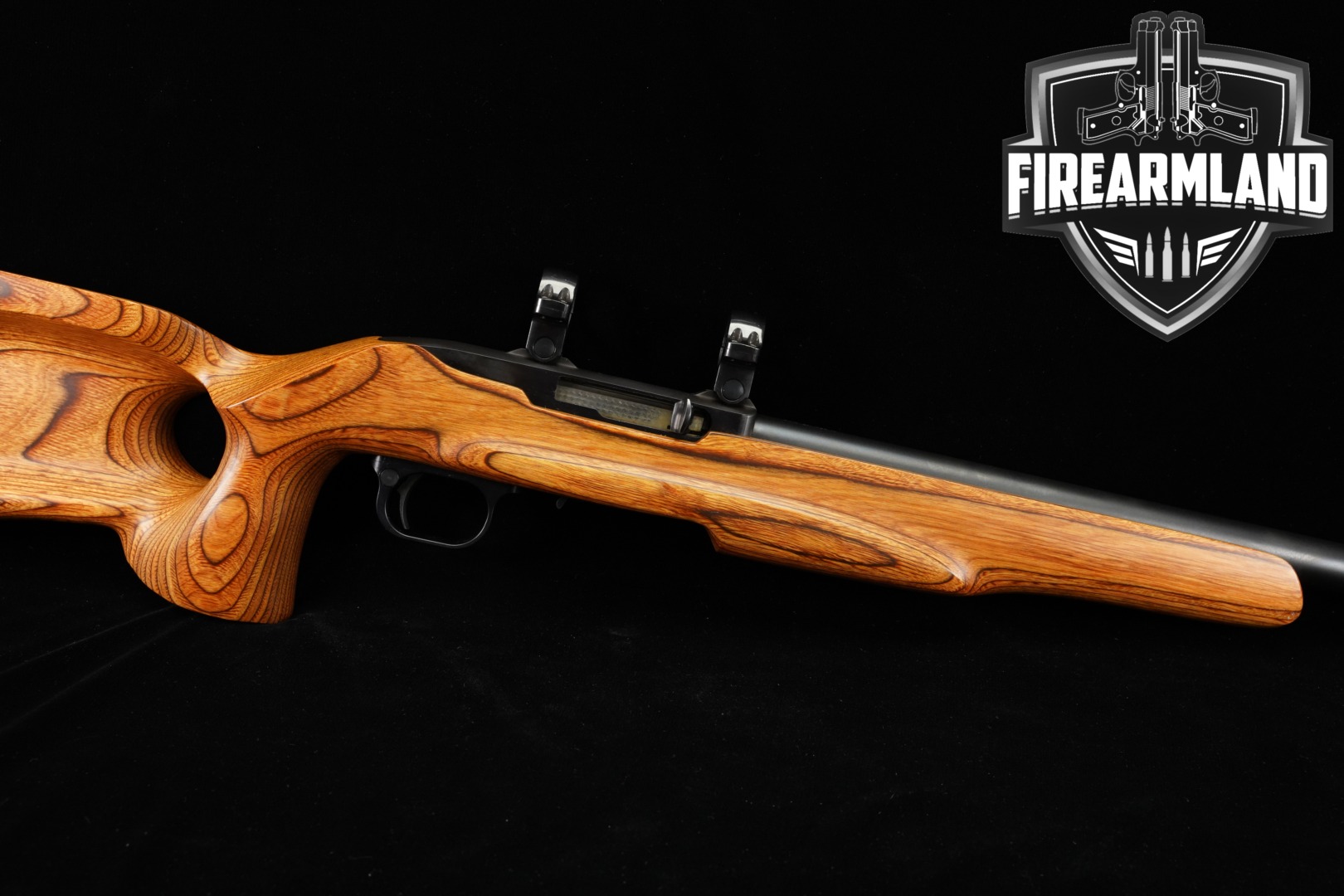 Sturm Ruger 10/22 Magnum .17 HMR Blued & Laminated Wood in Very Good Condition Thumbnail