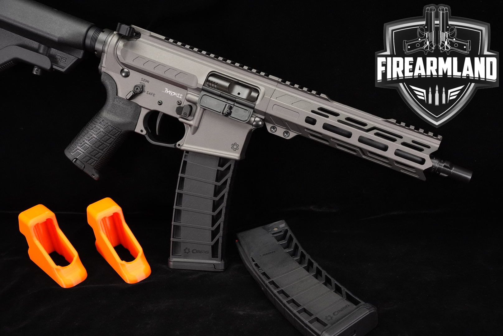 SBR CMMG BANSHEE Mk4 9mm AR-15 AR15 8.5" Grey & Black +2 MAGS-img-0