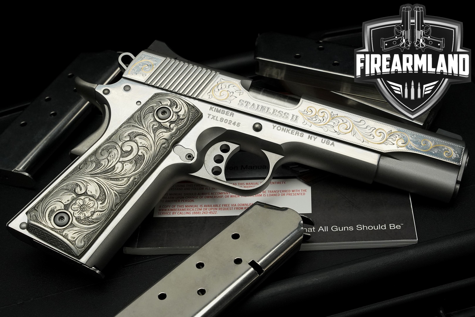 Kimber Stainless II Texas Lone Star Edition, Scheels Exclusive .45 ACP Satin Stainless in Excellent Condition Thumbnail