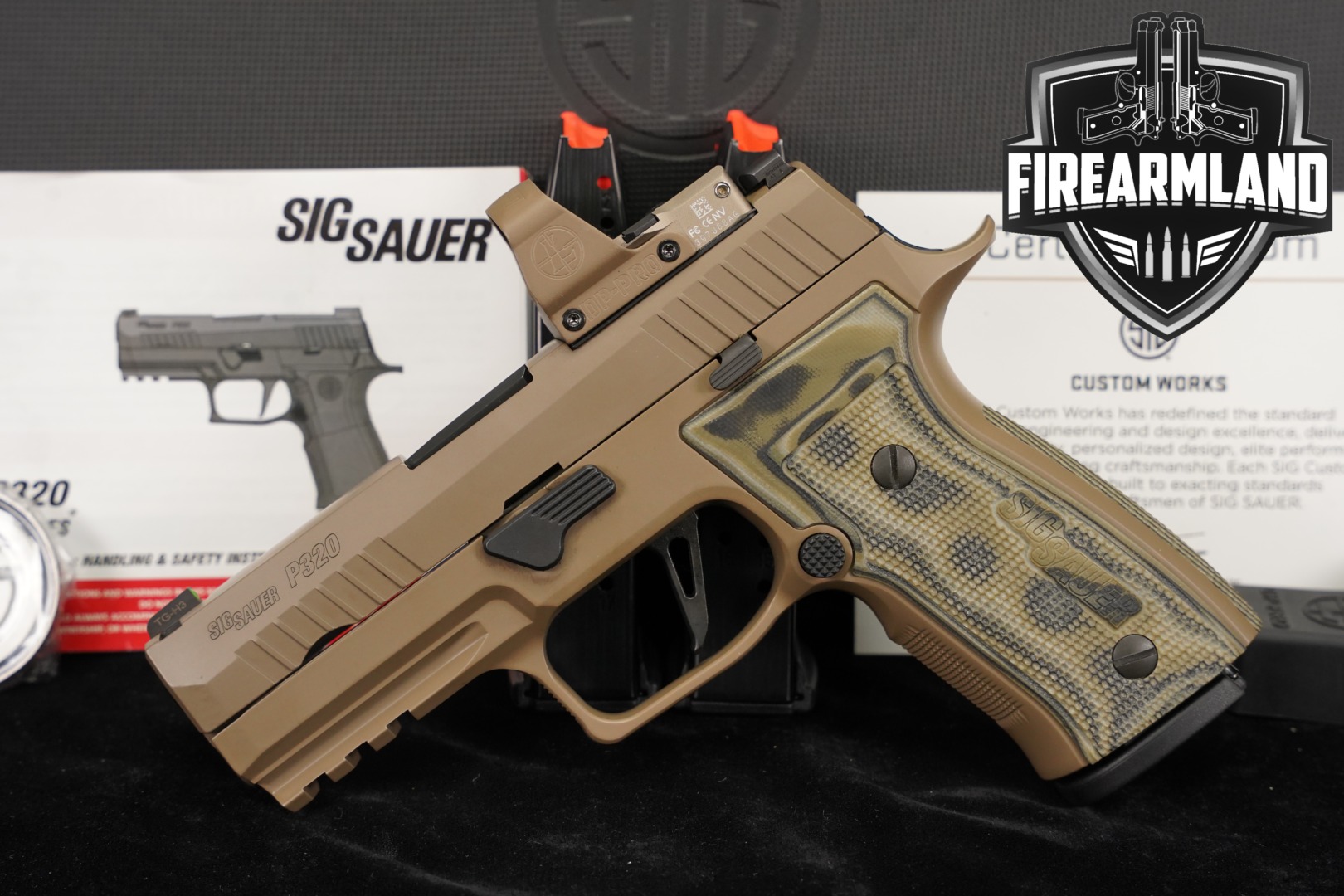 Sig Sauer P320 AXG Scorpion, Custom Works 9mm Luger FDE in Very Good Condition Thumbnail