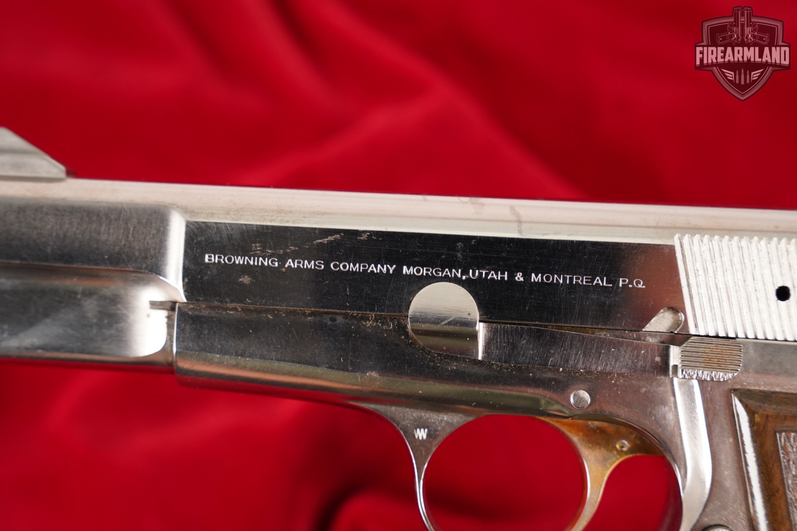 1981 Browning Hi-Power 9mm 4.65" Bright Nickel BHP HiPower Gold Trigger-img-14